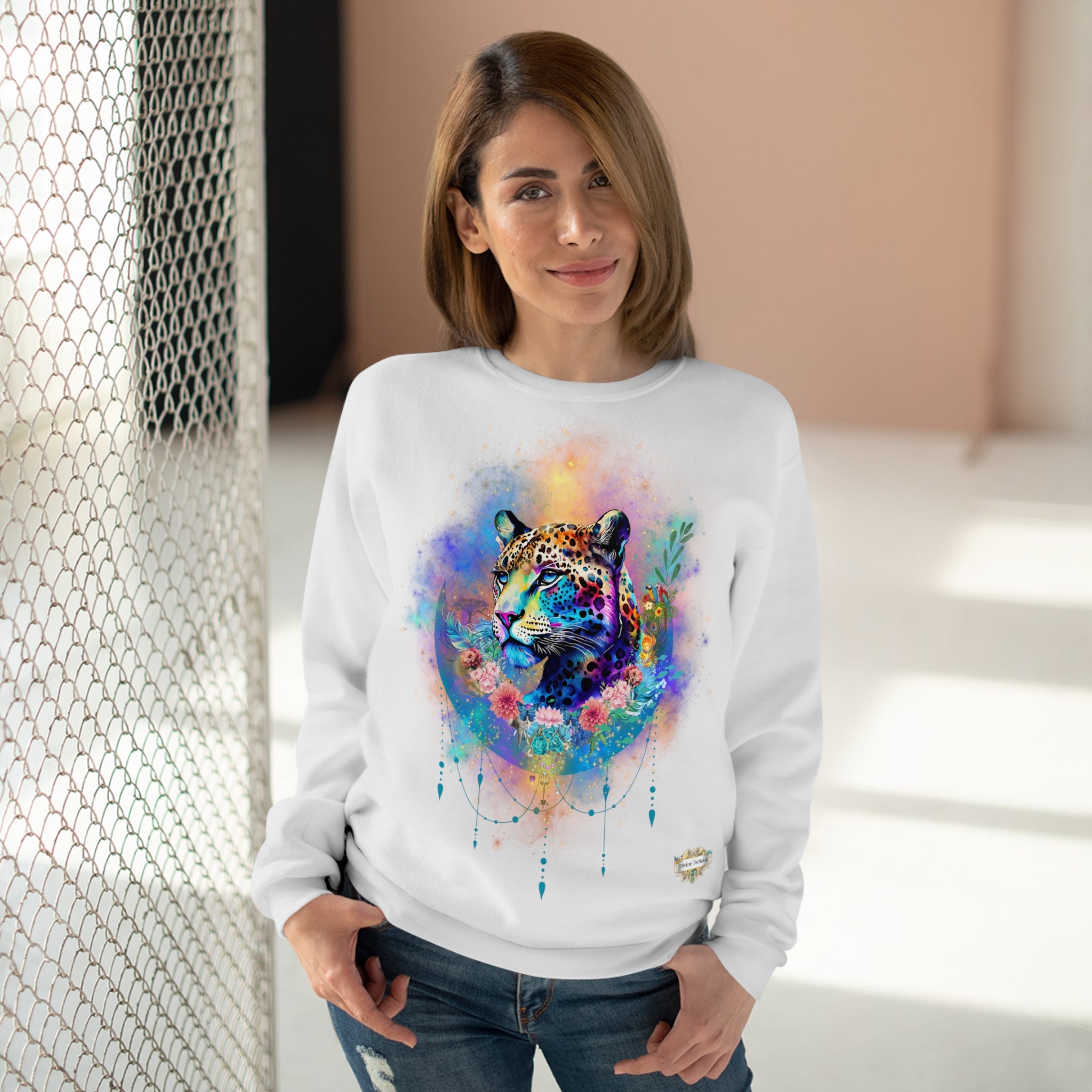 Bagheera´s Zauber Unisex Sweatshirt mit Designer-Leopardenprint