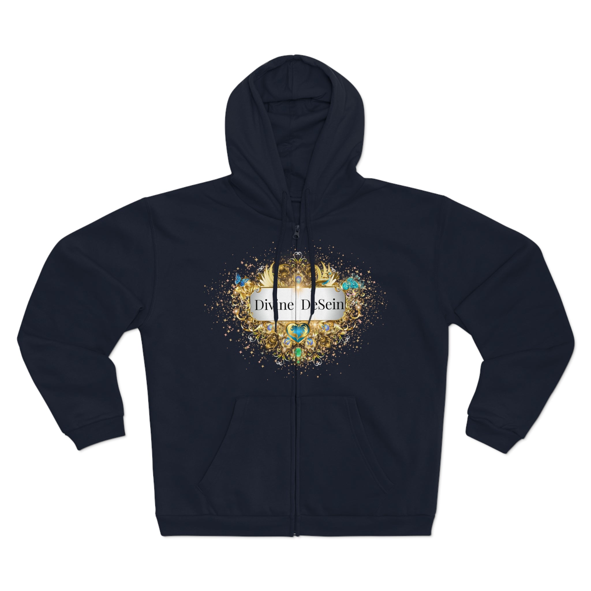 Space Energy Zip Hoodie with Universal Statement - Divine DeSein