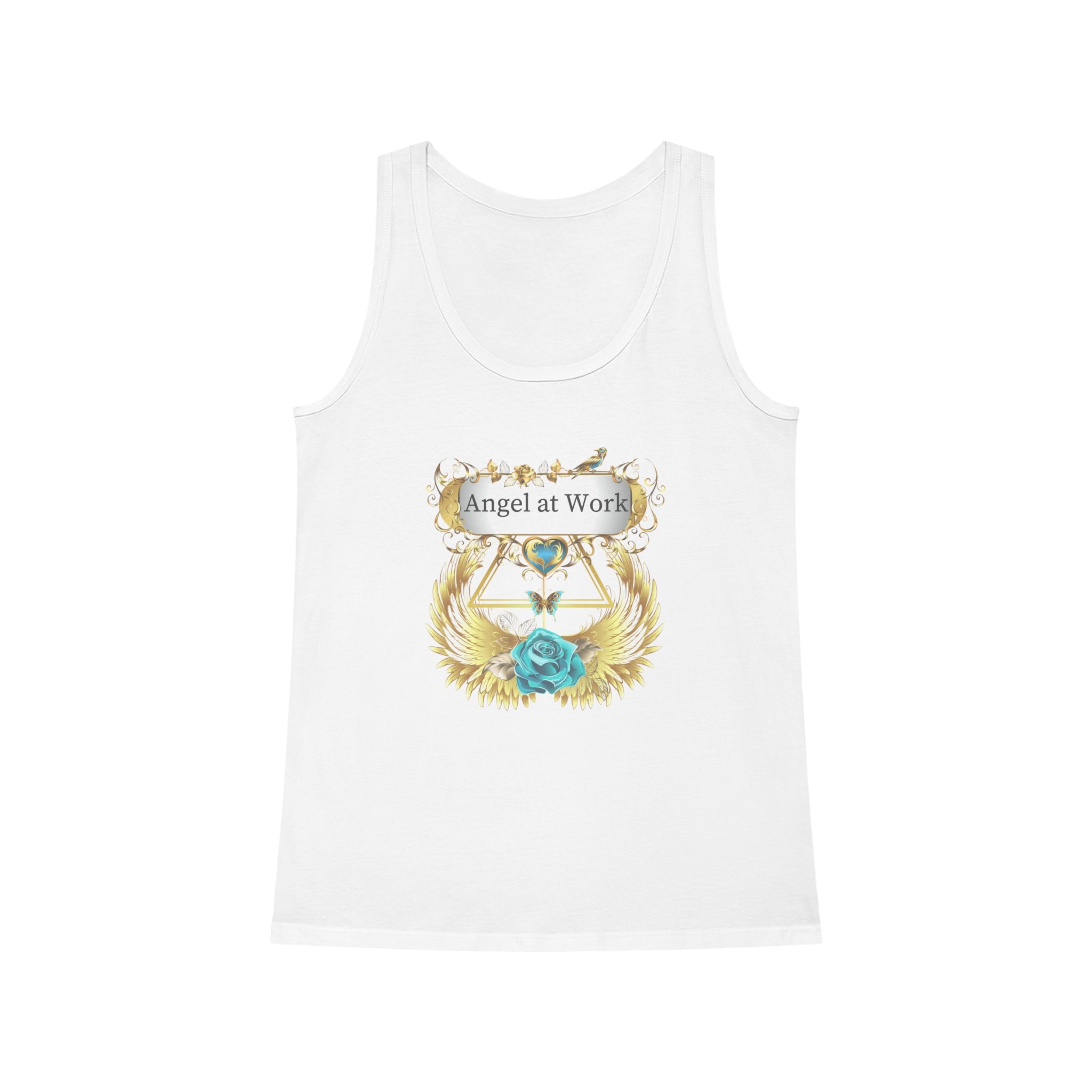 Spirituelles Damentop "Angel at Work" Tank Top aus Bio-Baumwolle - Divine DeSein