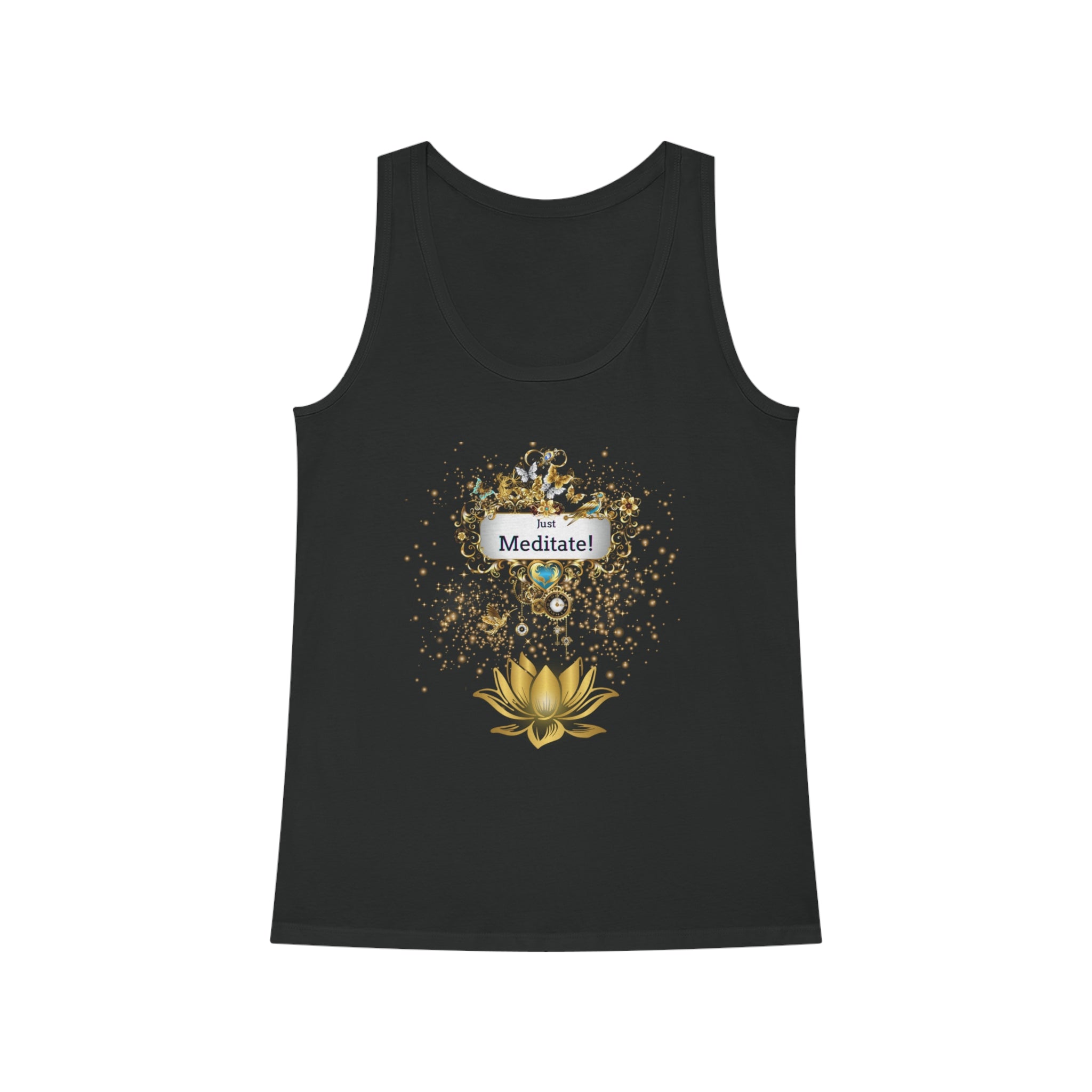 Damentop "Just meditate" Tank Top aus Bio-Baumwolle - Divine DeSein