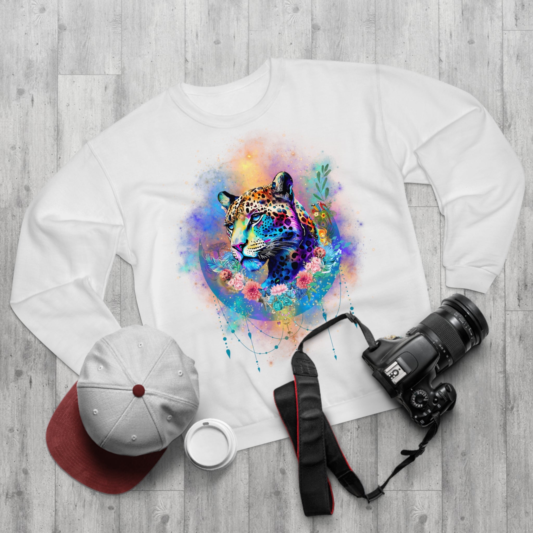 Bagheera´s Zauber Unisex Sweatshirt mit Designer-Leopardenprint