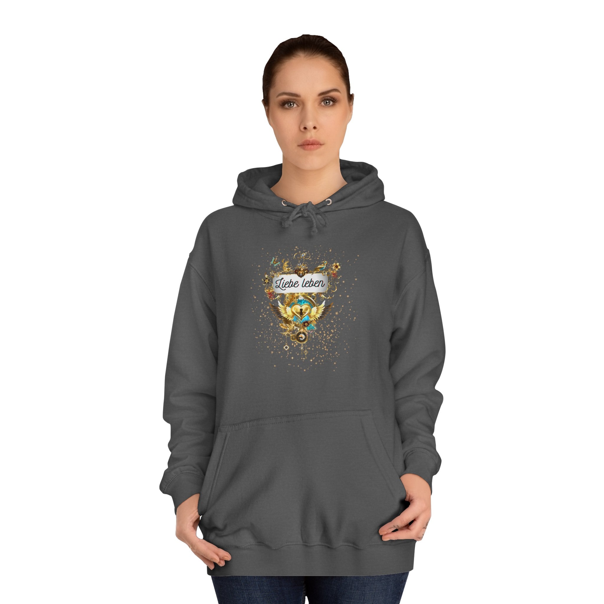 Liebe Leben - Unisex College Hoodie - Divine DeSein