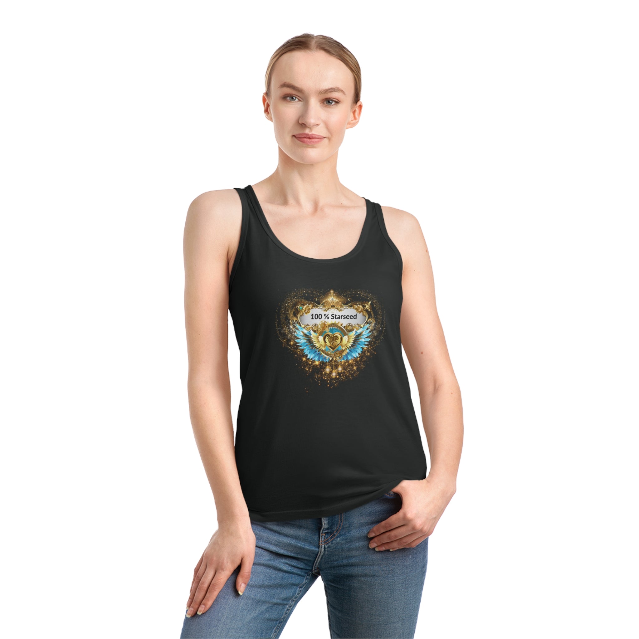 Esoterisches Damentop "Starseed" Tank Top aus Bio-Baumwolle - Divine DeSein