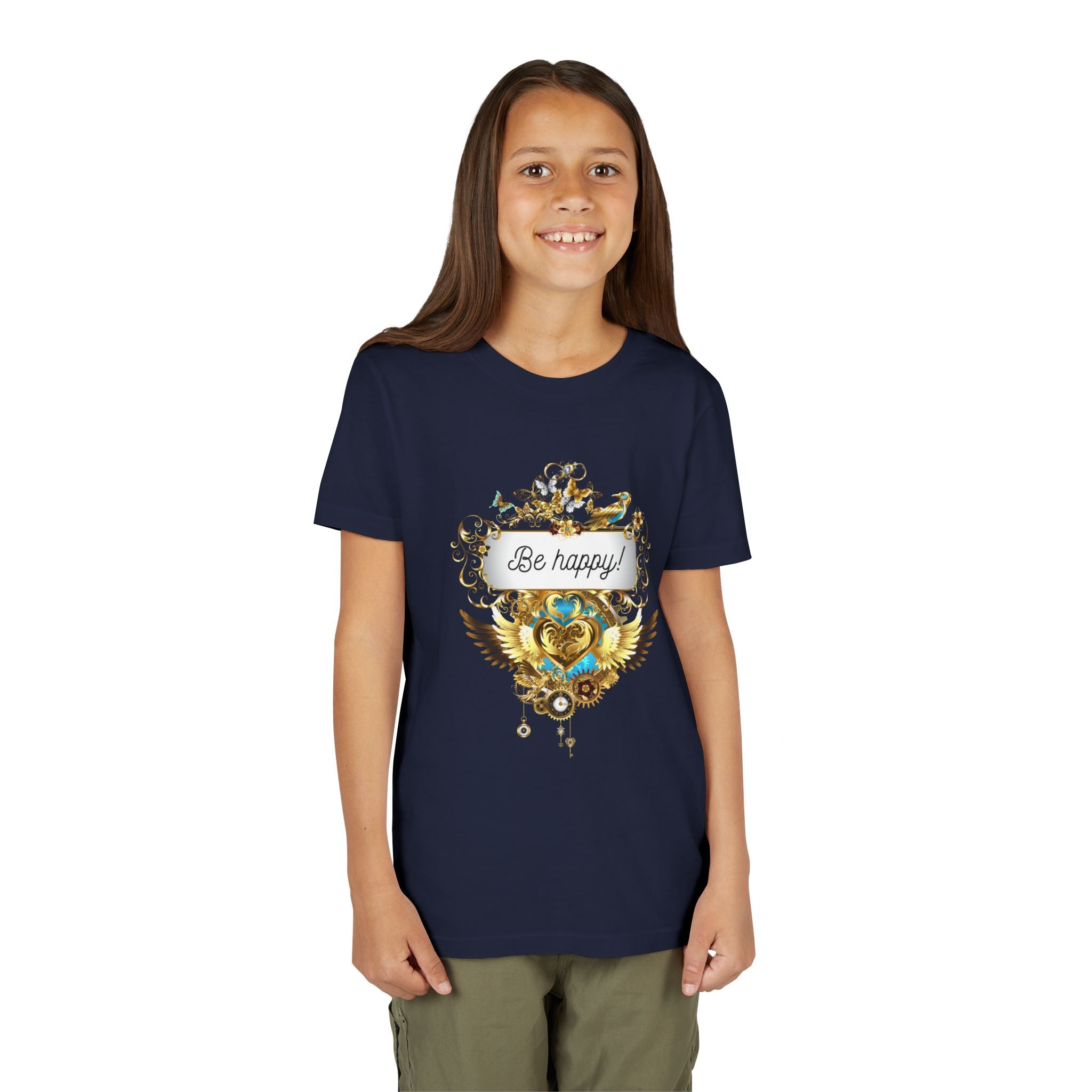 Kindershirt 'Be Happy' Design