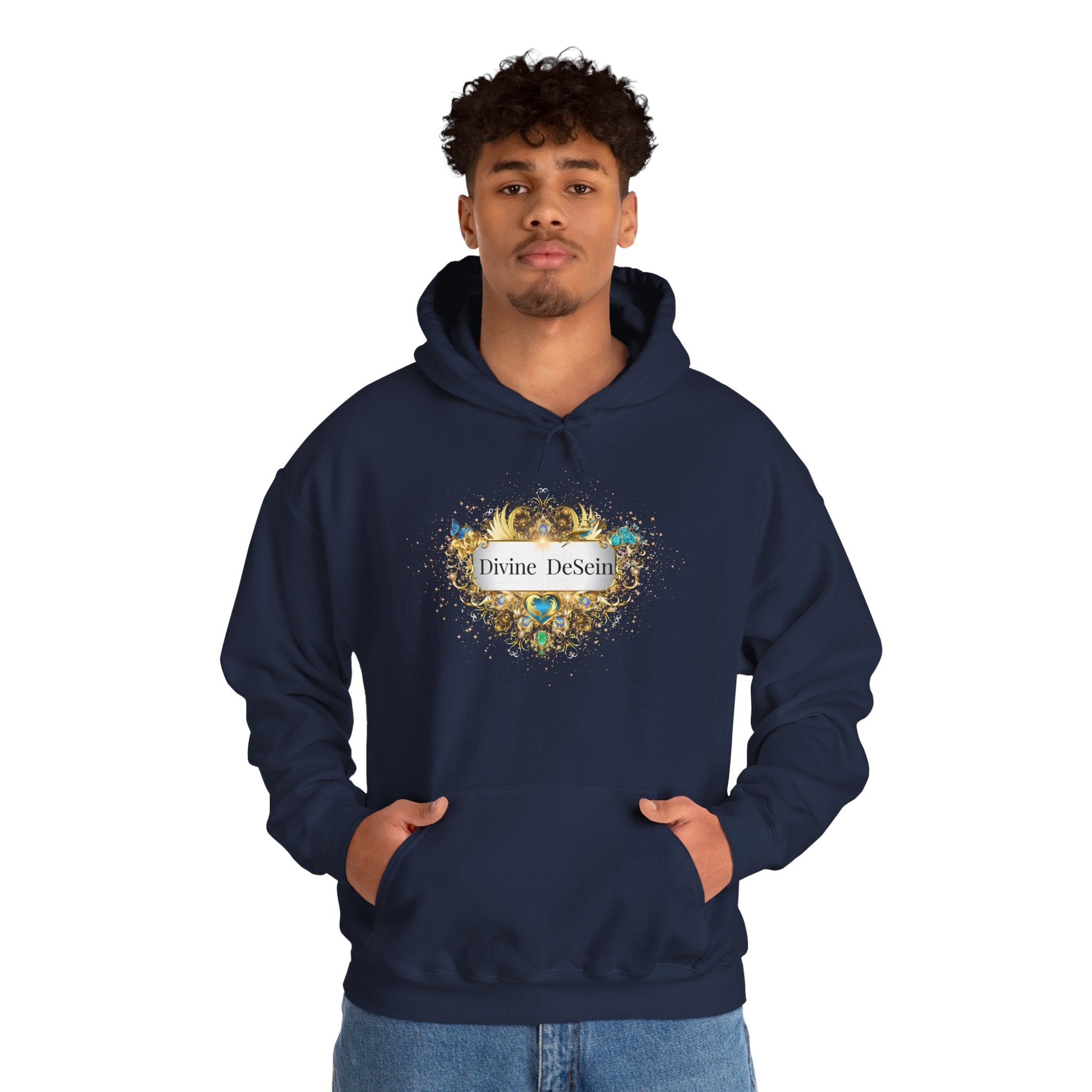 Be Happy - Kuscheliger Statement Hoodie für Männer - Divine DeSein