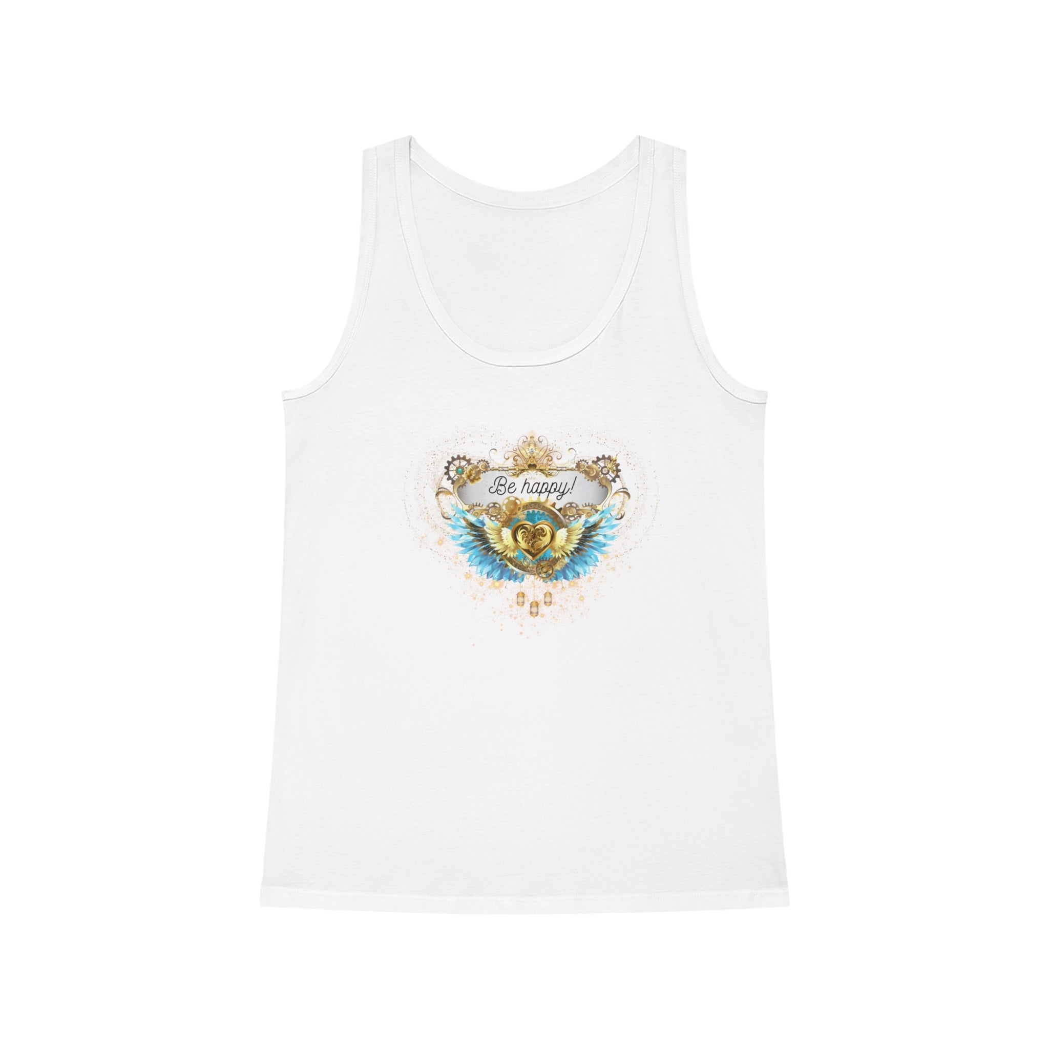 Nachhaltiges Damentop "Be Happy" Tank Top aus Bio-Baumwolle - Divine DeSein