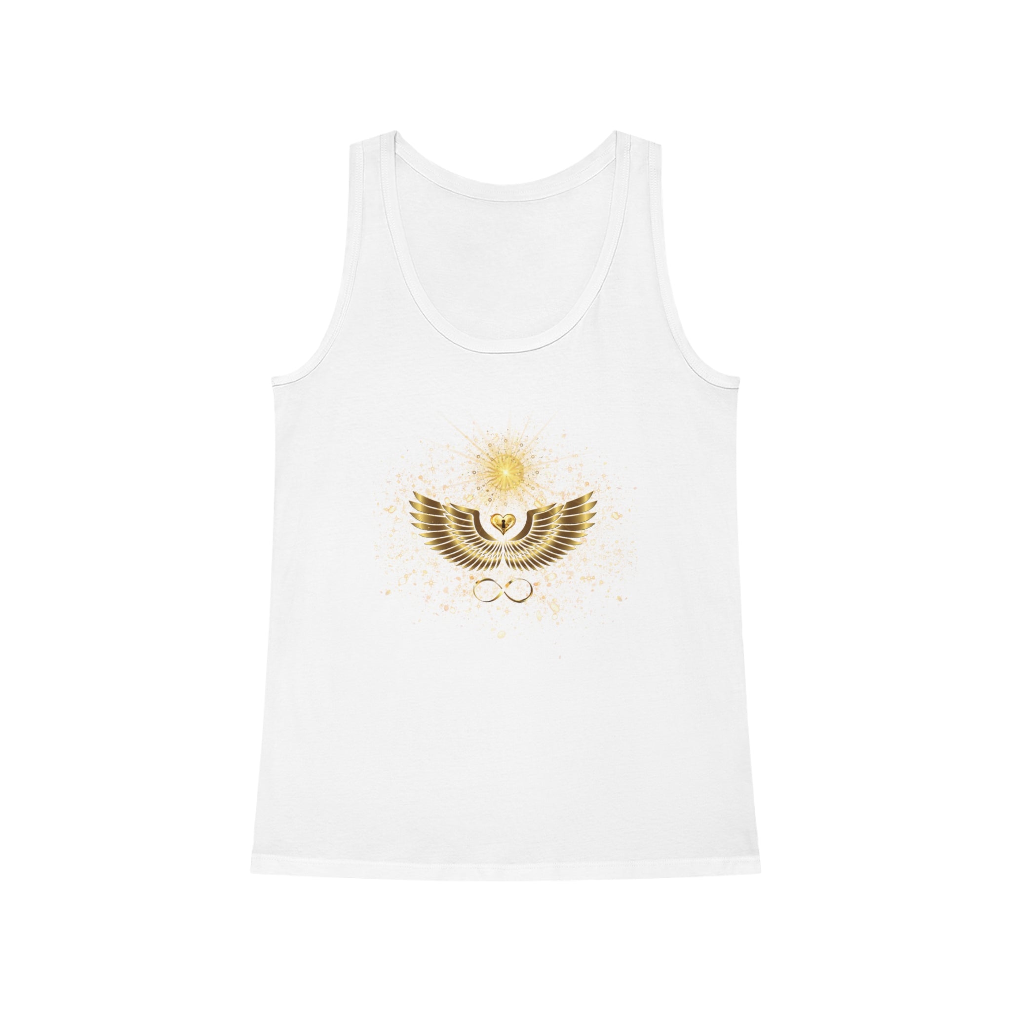 Spirituelles Damentop "Golden Wing" Tank Top aus Bio-Baumwolle - Divine DeSein