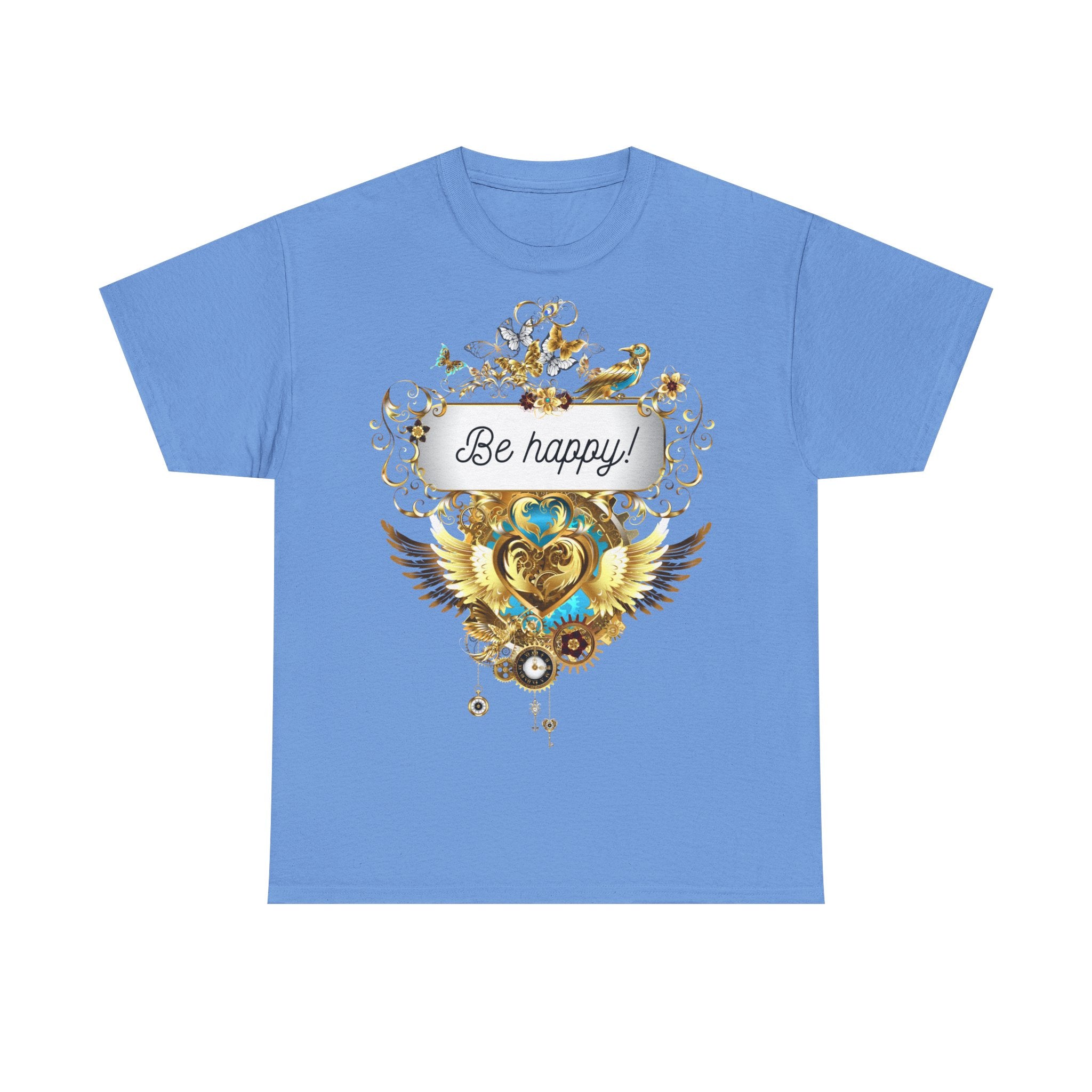 Be Happy! Unisex Baumwollshirt für gute Laune - Divine DeSein