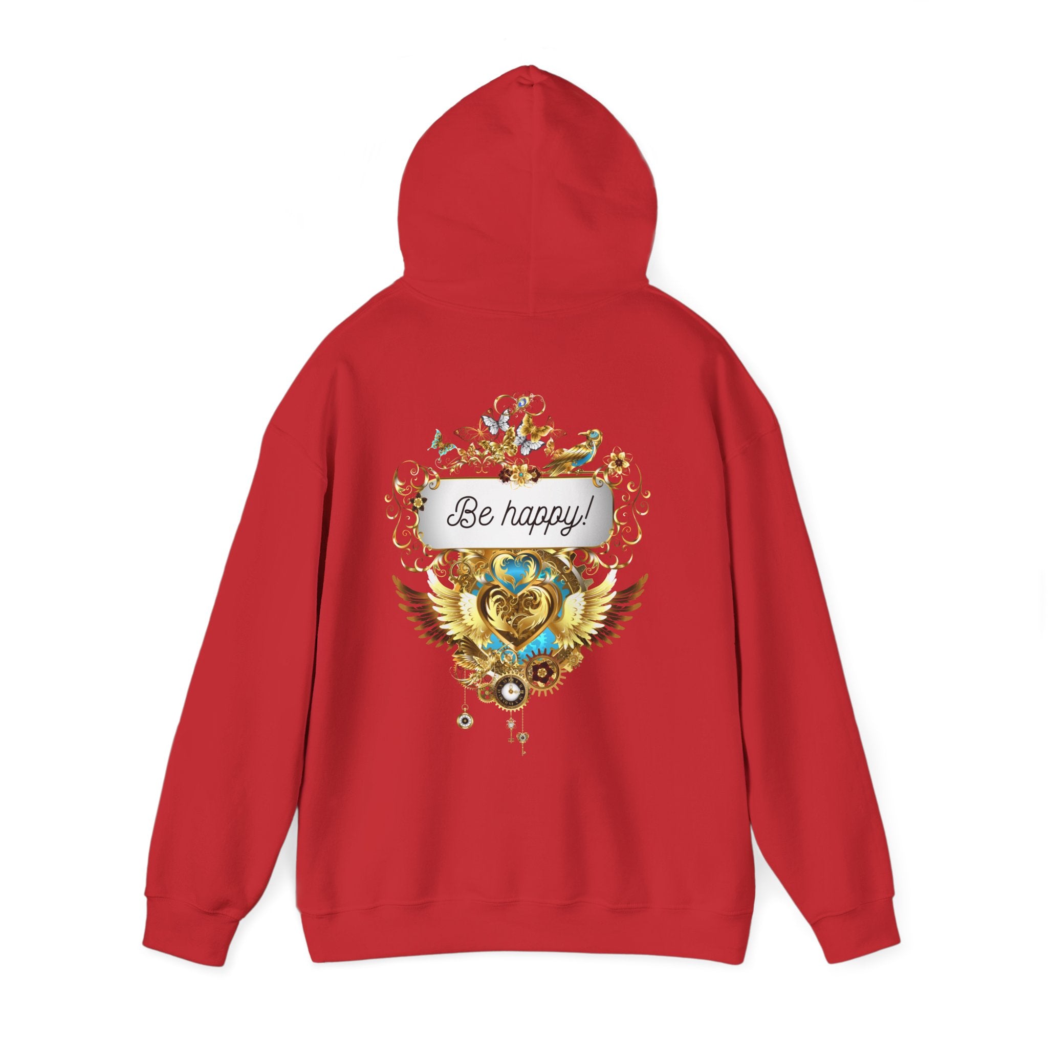 Be Happy - Kuscheliger Statement Hoodie für Männer - Divine DeSein
