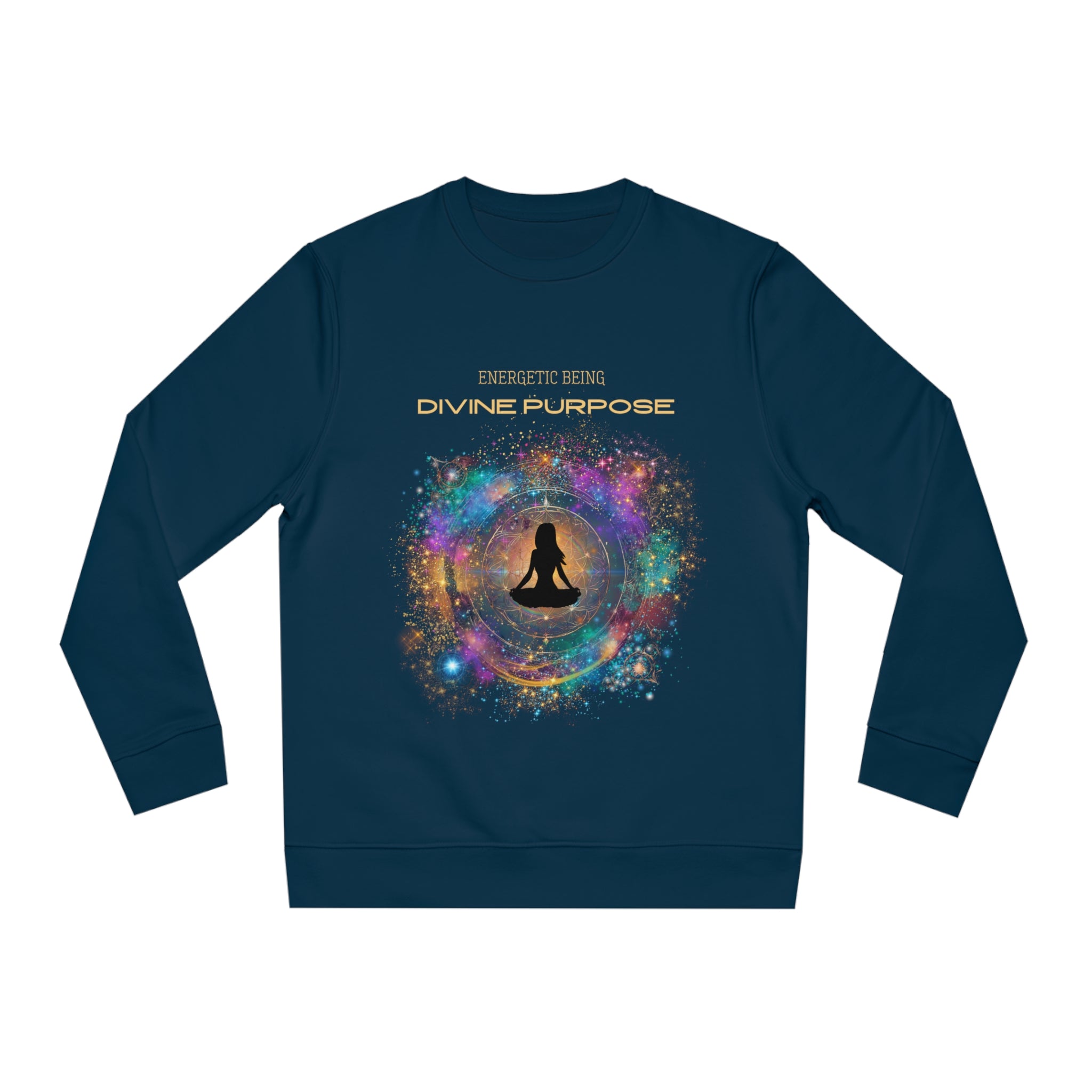 Energetic Being Divine Purpose Organic Sweatshirt - Cosmic Spirituality Apparel - Divine DeSein