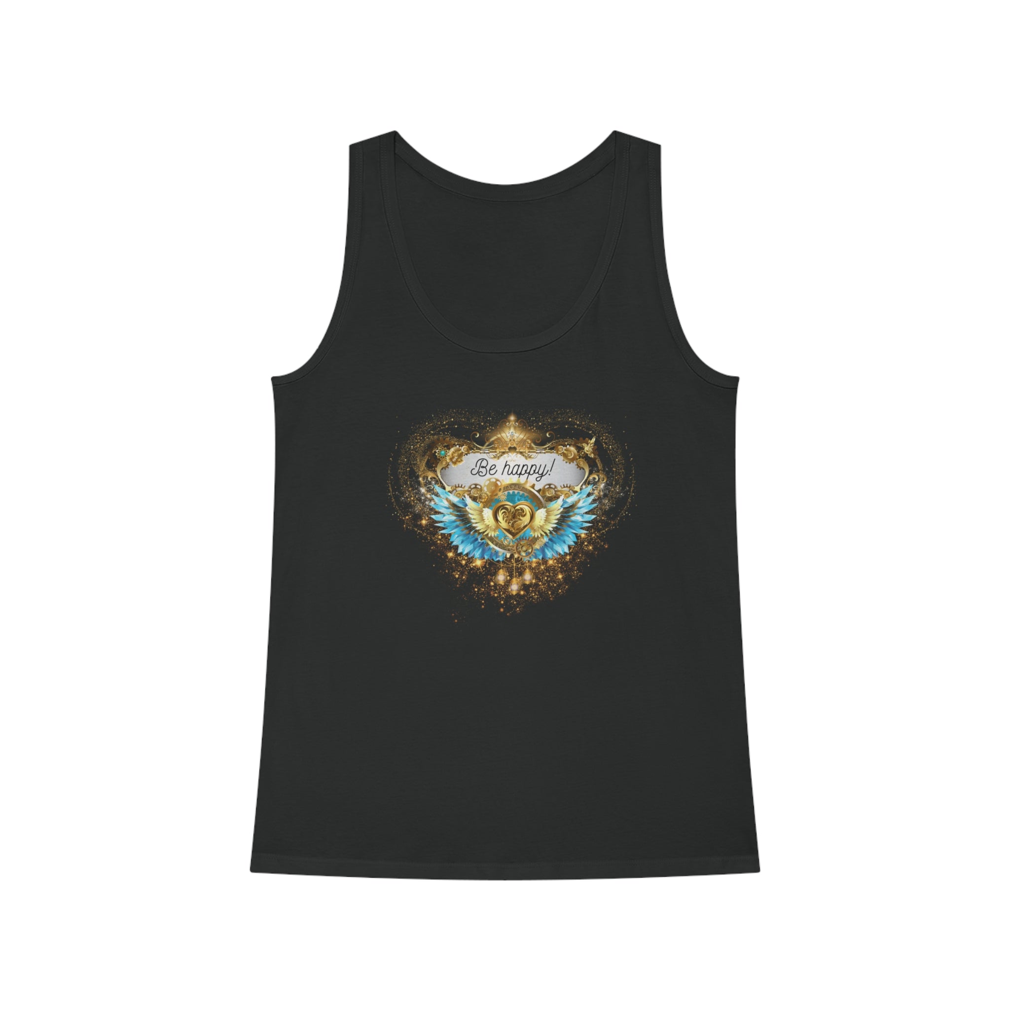 Nachhaltiges Damentop "Be Happy" Tank Top aus Bio-Baumwolle - Divine DeSein