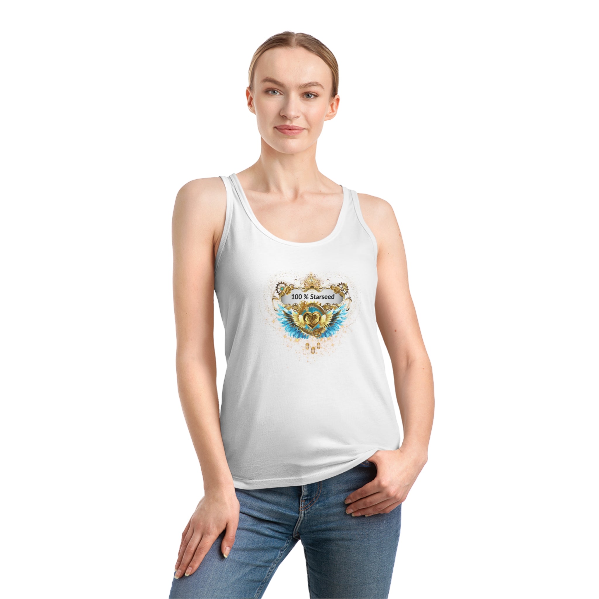 Esoterisches Damentop "Starseed" Tank Top aus Bio-Baumwolle - Divine DeSein