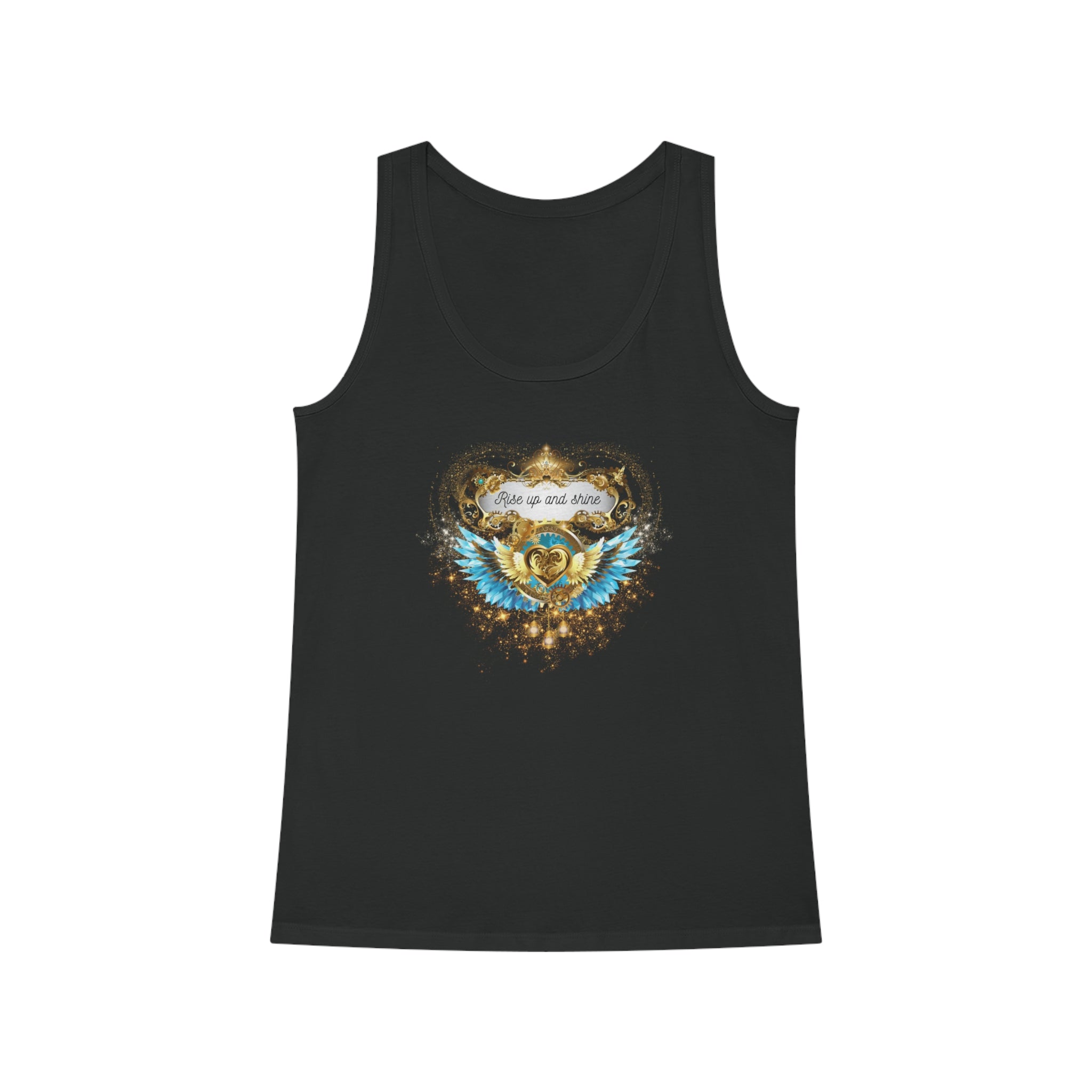 Designer Damentop "Rise up & shine"Tank Top aus Bio-Baumwolle - Divine DeSein