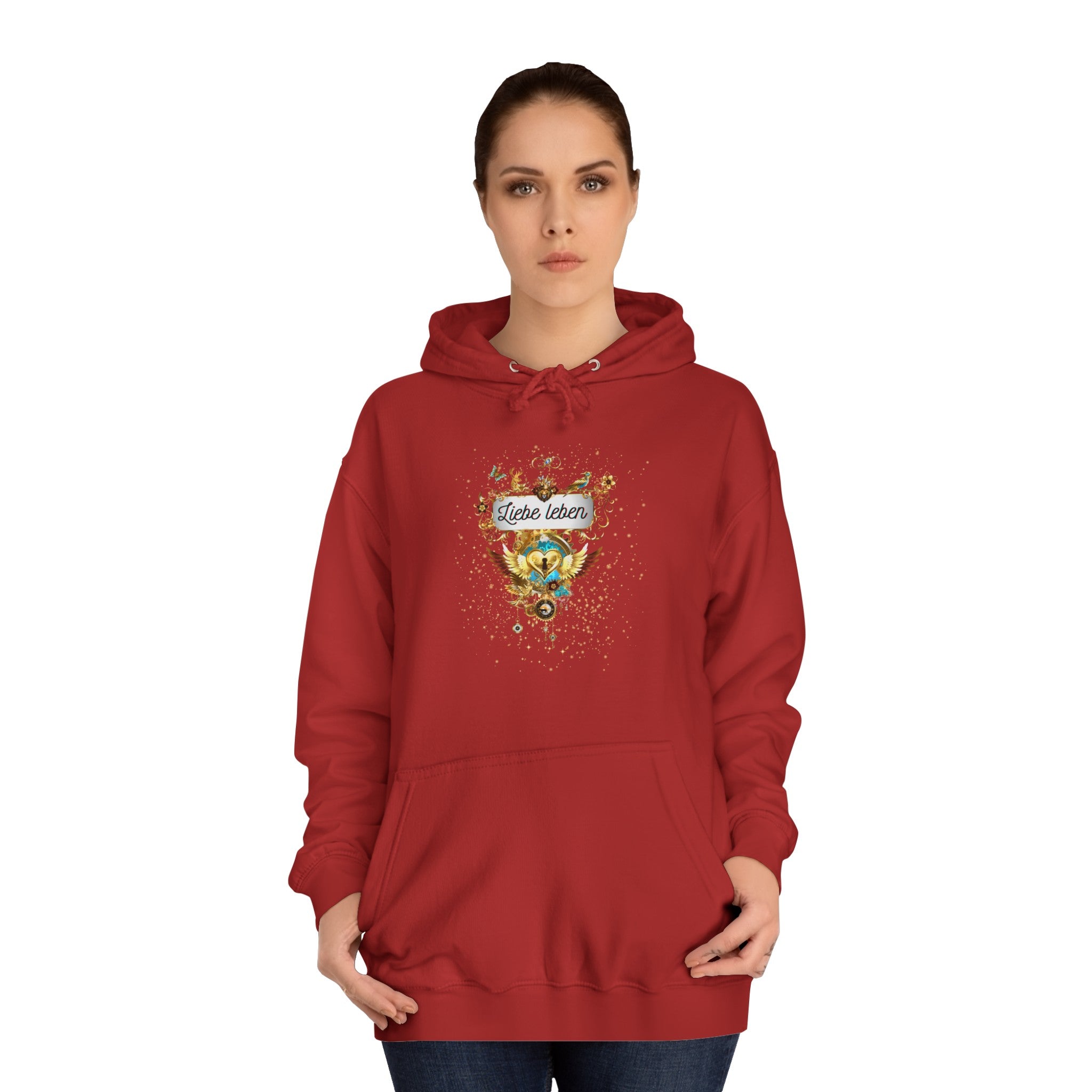 Liebe Leben - Unisex College Hoodie - Divine DeSein