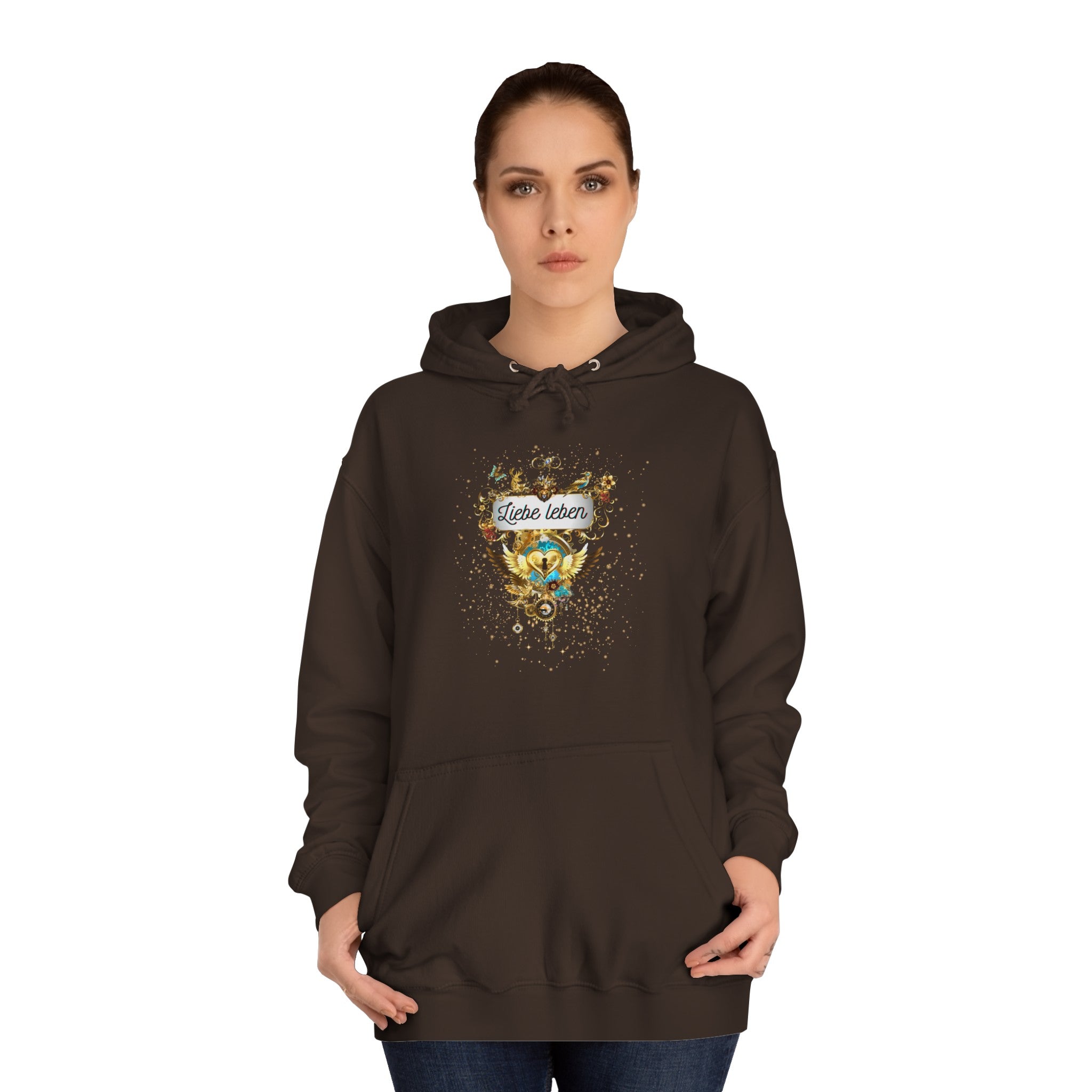 Liebe Leben - Unisex College Hoodie - Divine DeSein