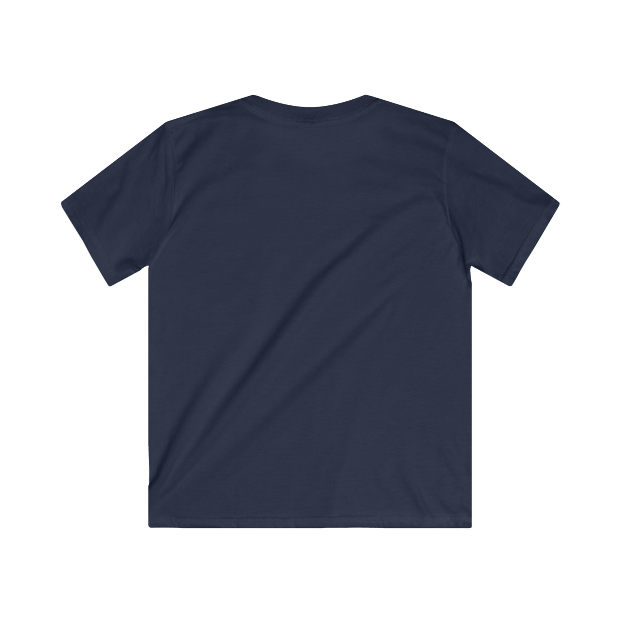 "Be Happy" Kids Softstyle T-Shirt in rosa und himmelblau