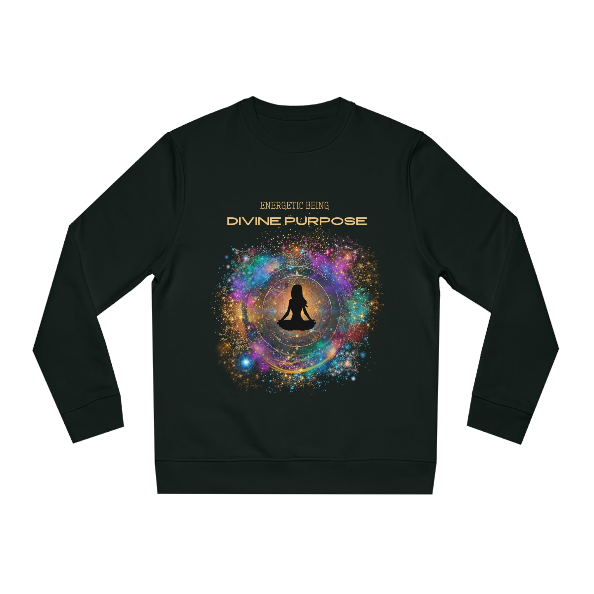 Energetic Being Divine Purpose Organic Sweatshirt - Cosmic Spirituality Apparel - Divine DeSein