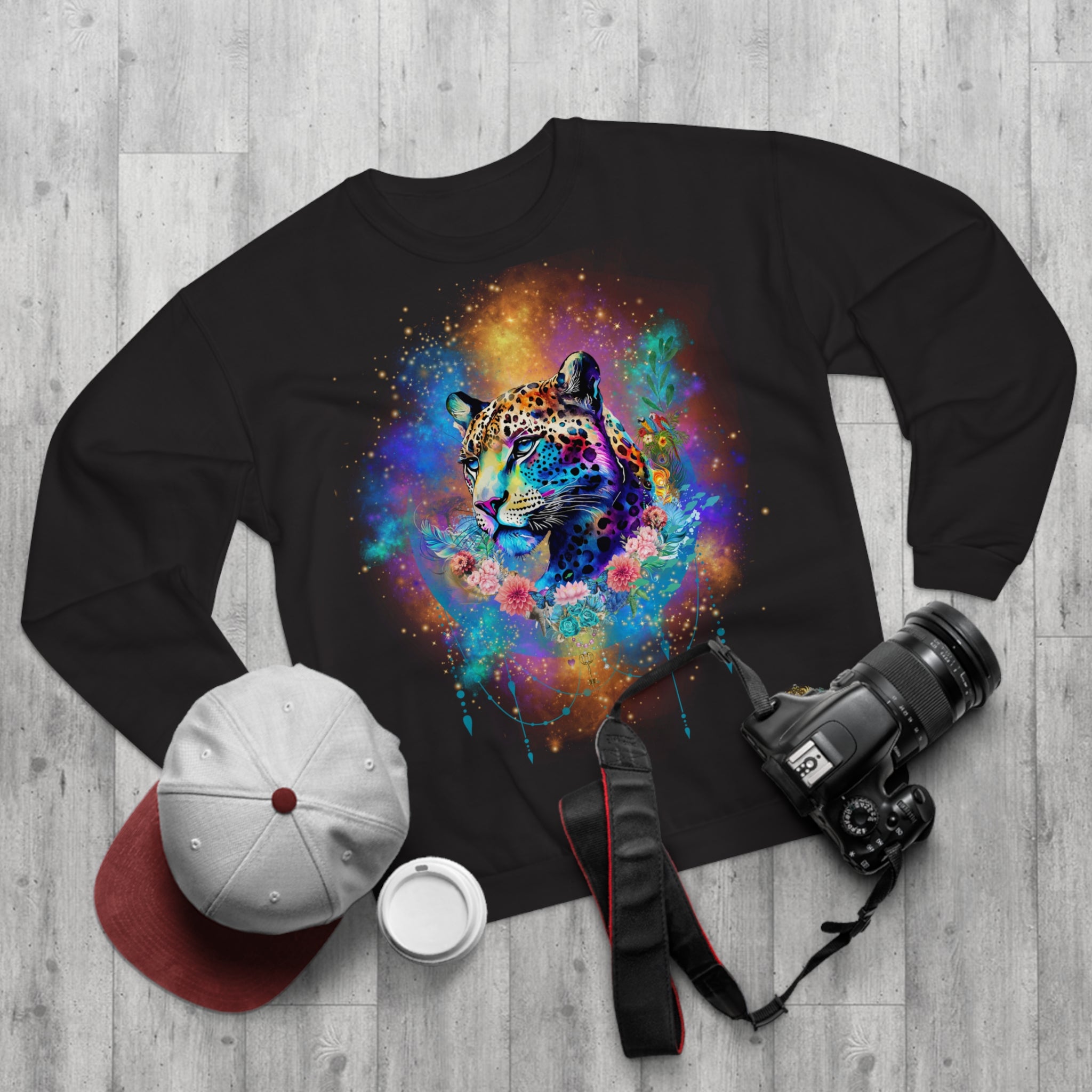 Bagheera´s Zauber Unisex Sweatshirt mit Designer-Leopardenprint