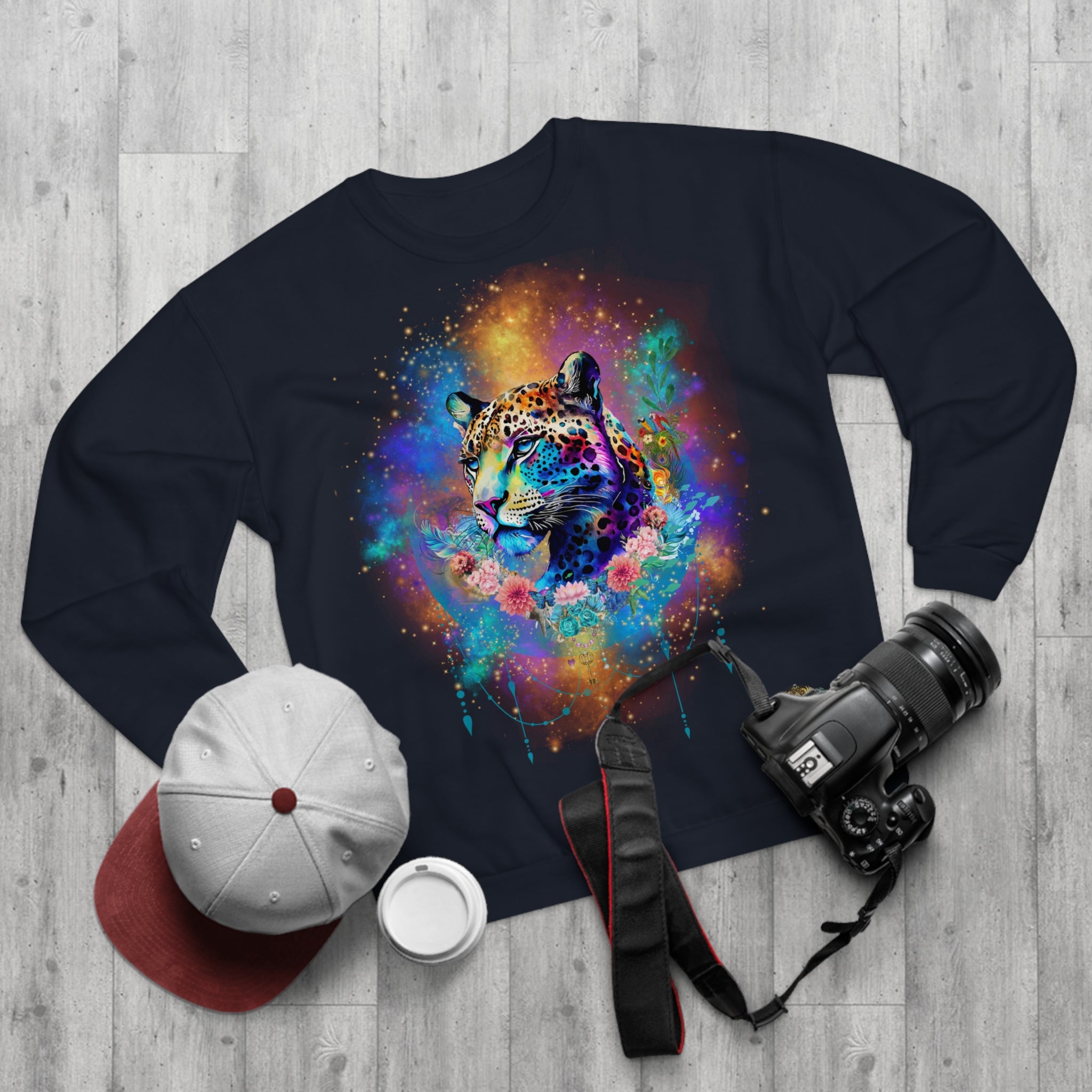 Bagheera´s Zauber Unisex Sweatshirt mit Designer-Leopardenprint
