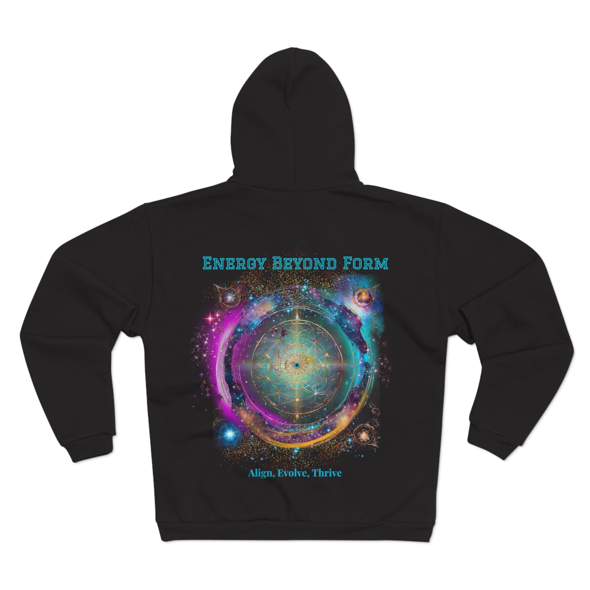 Space Energy Zip Hoodie with Universal Statement - Divine DeSein