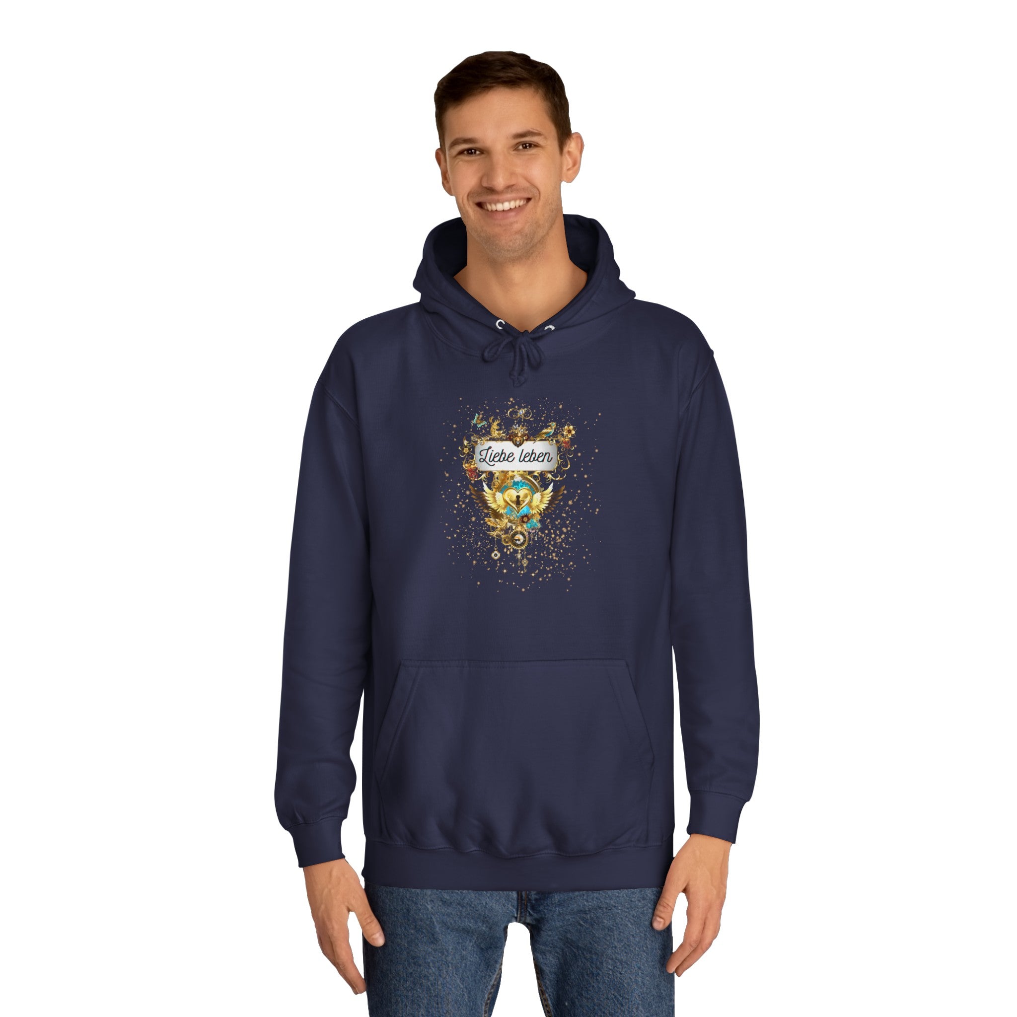 Liebe Leben - Unisex College Hoodie - Divine DeSein