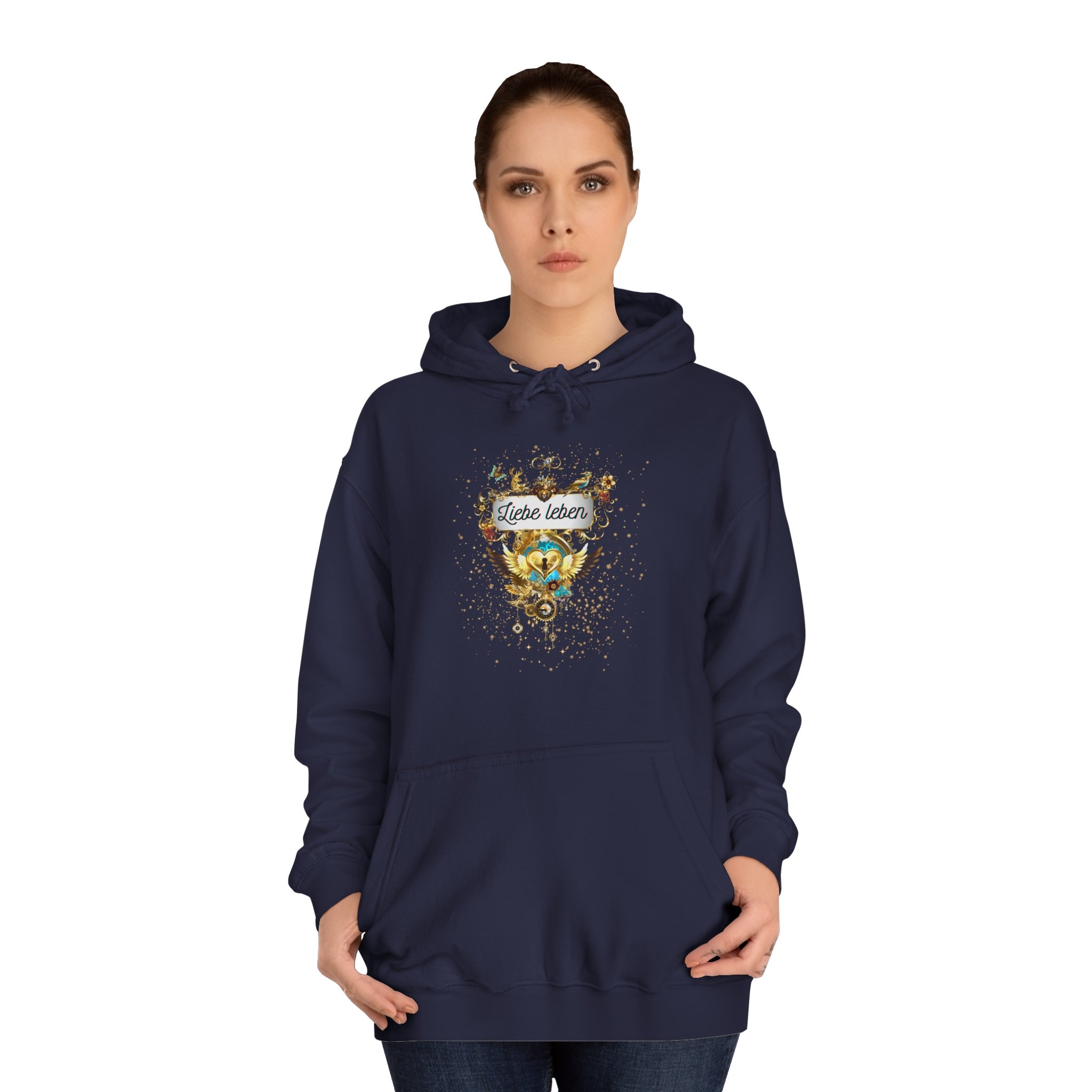 Liebe Leben - Unisex College Hoodie - Divine DeSein