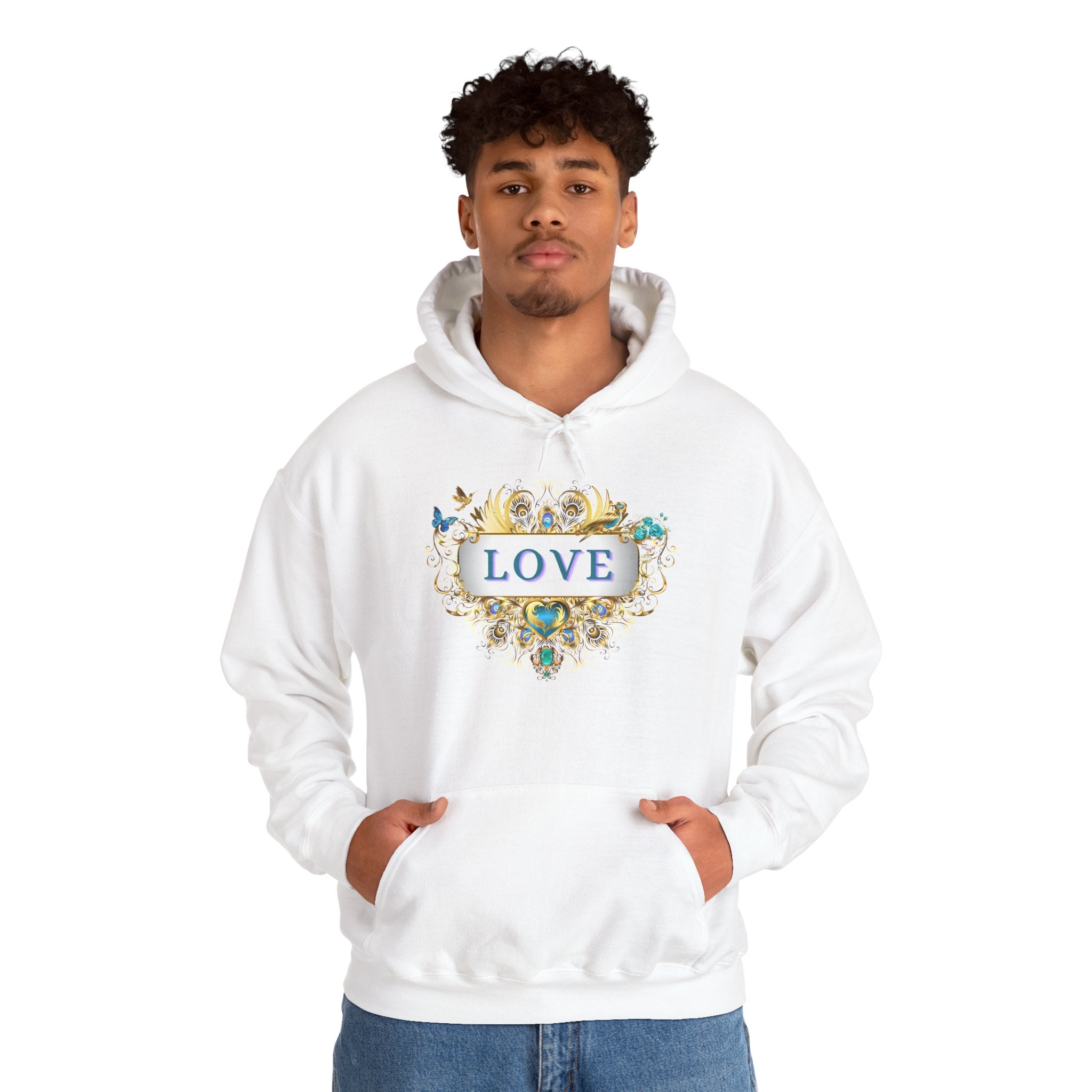 LOVE - Kuscheliger Statement Hoodie für Männer - Divine DeSein