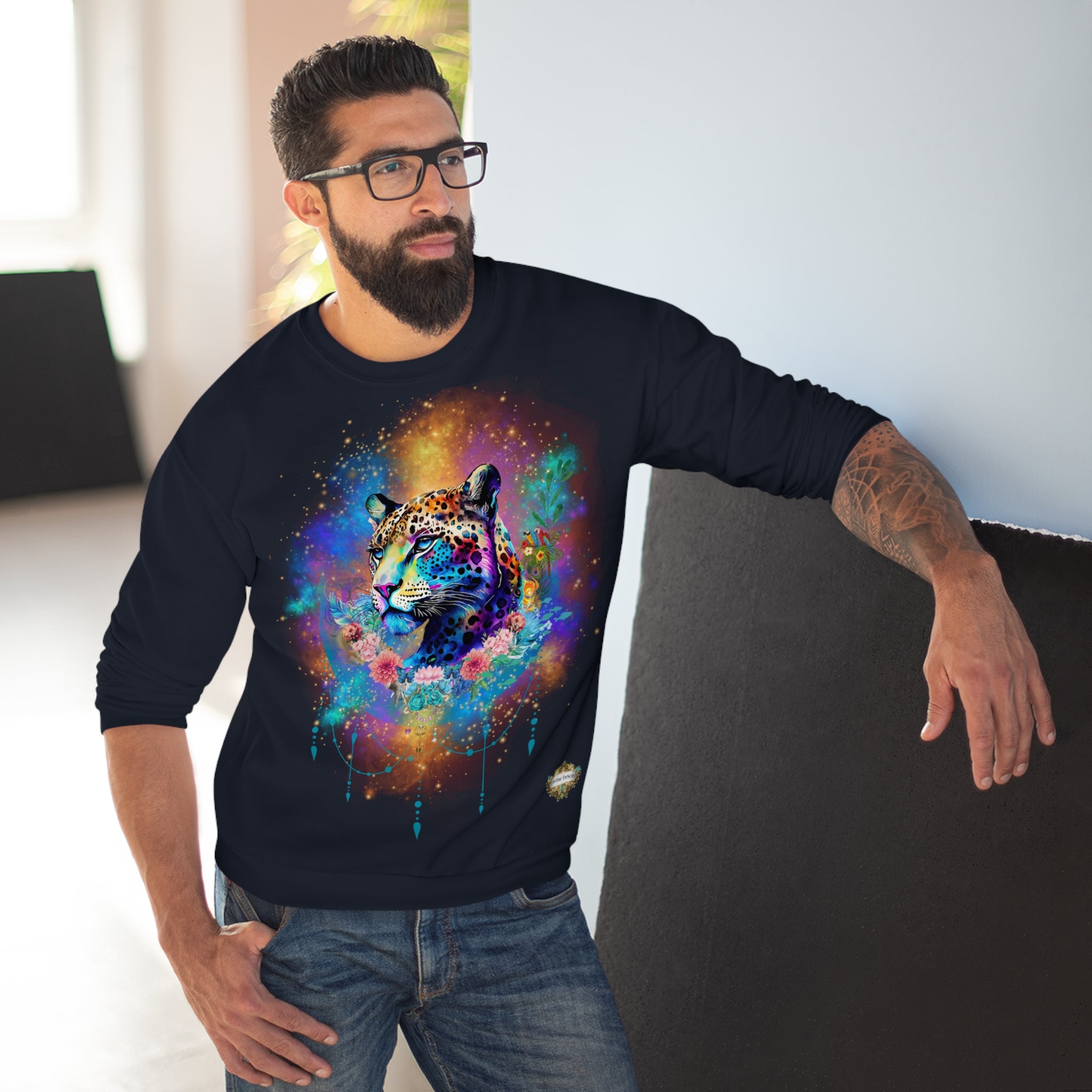 Bagheera´s Zauber Unisex Sweatshirt mit Designer-Leopardenprint