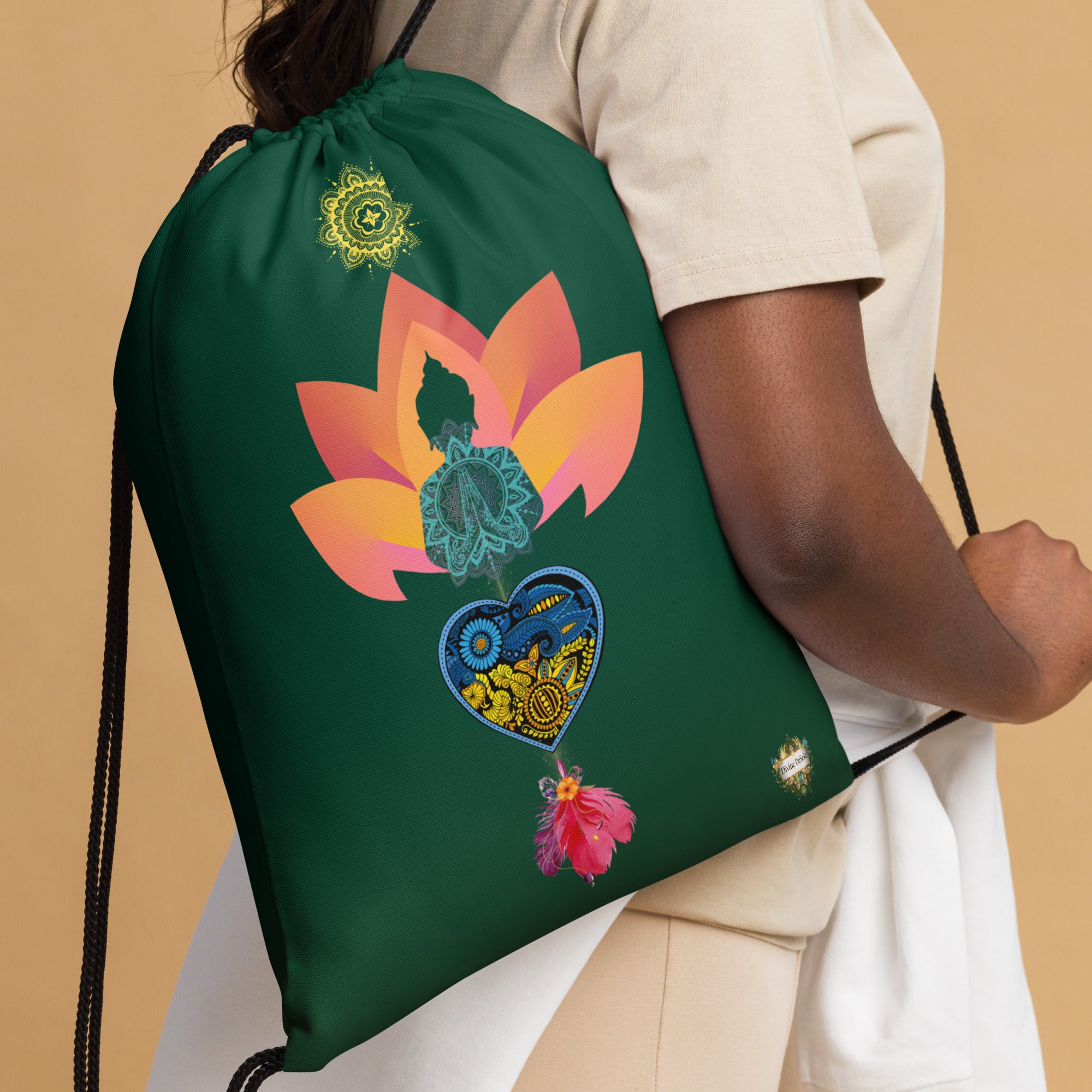 Buddhas Liebe - Turnbeutel grün - Divine DeSein