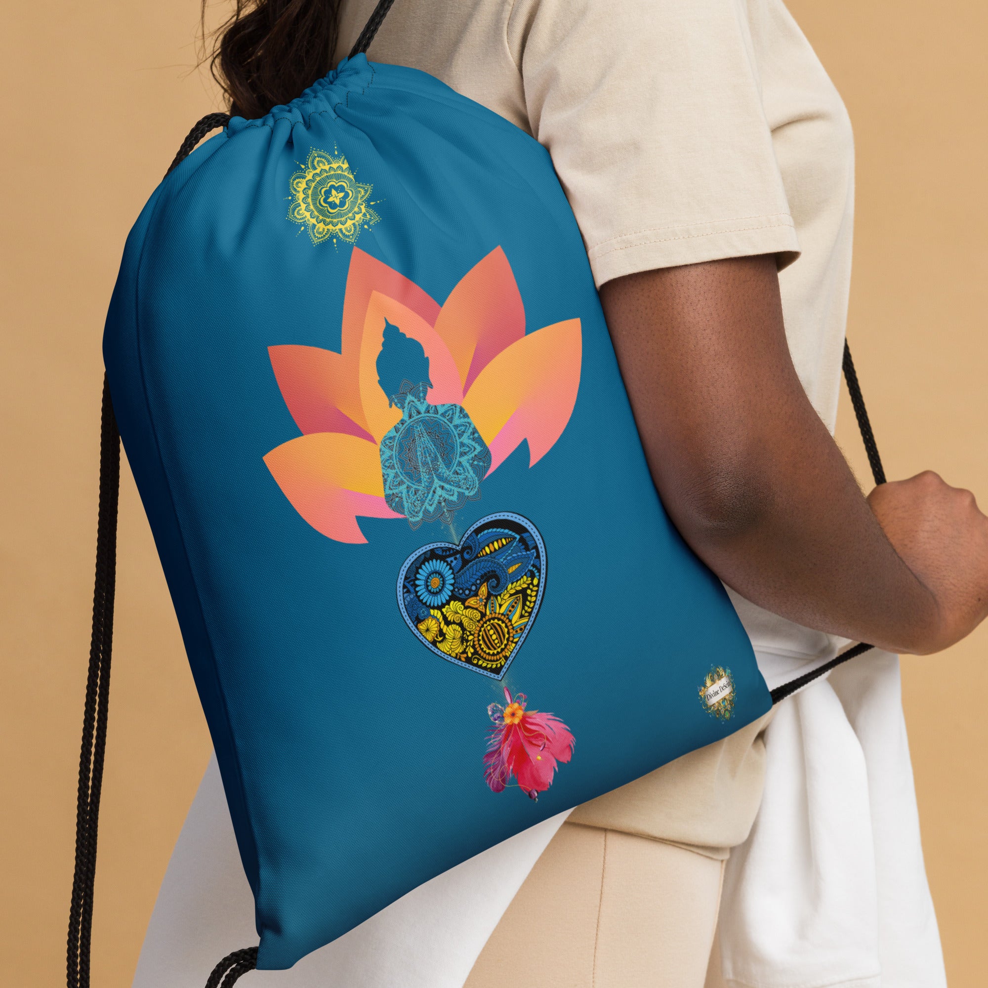 Buddhas Liebe - Turnbeutel blau - Divine DeSein
