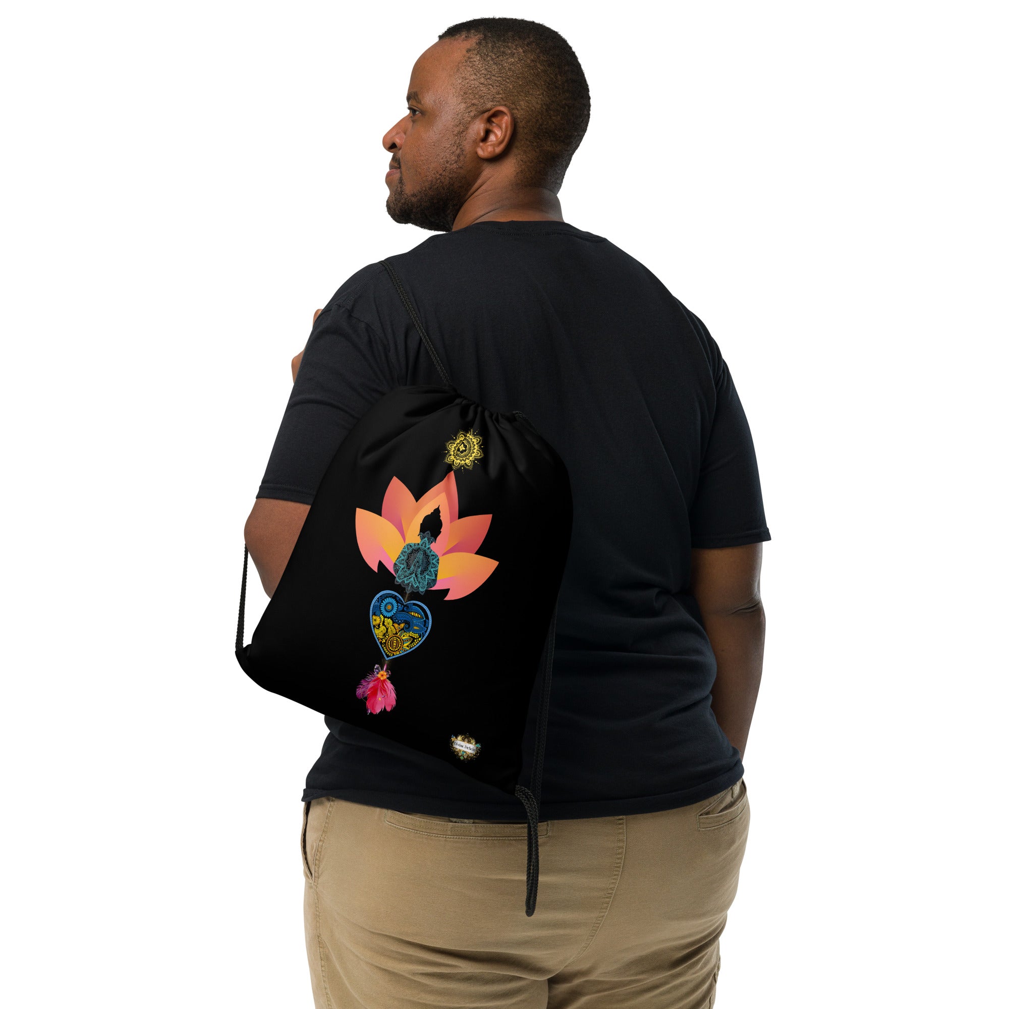 Buddhas Liebe - Turnbeutel schwarz - Divine DeSein