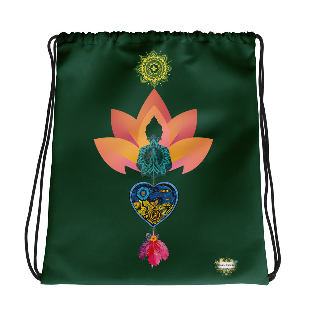 Buddhas Liebe - Turnbeutel grün - Divine DeSein