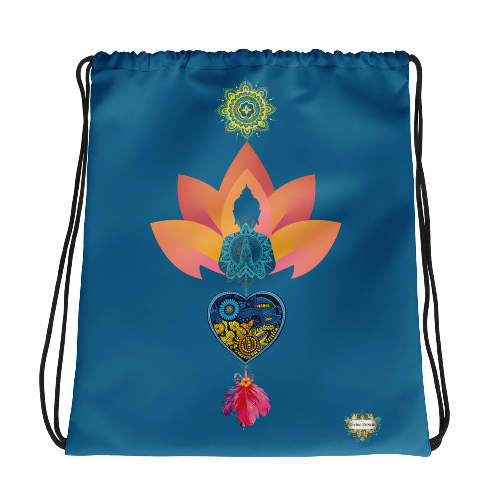 Buddhas Liebe - Turnbeutel blau - Divine DeSein