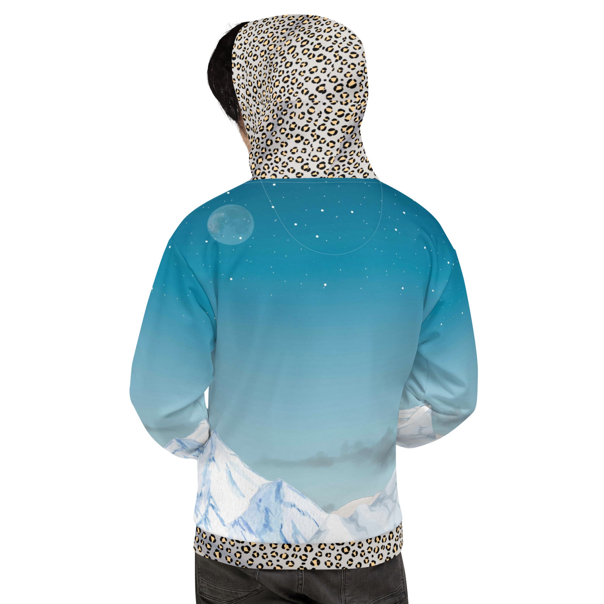 Schneeleoparden Unisex-Kapuzenpullover - Divine DeSein