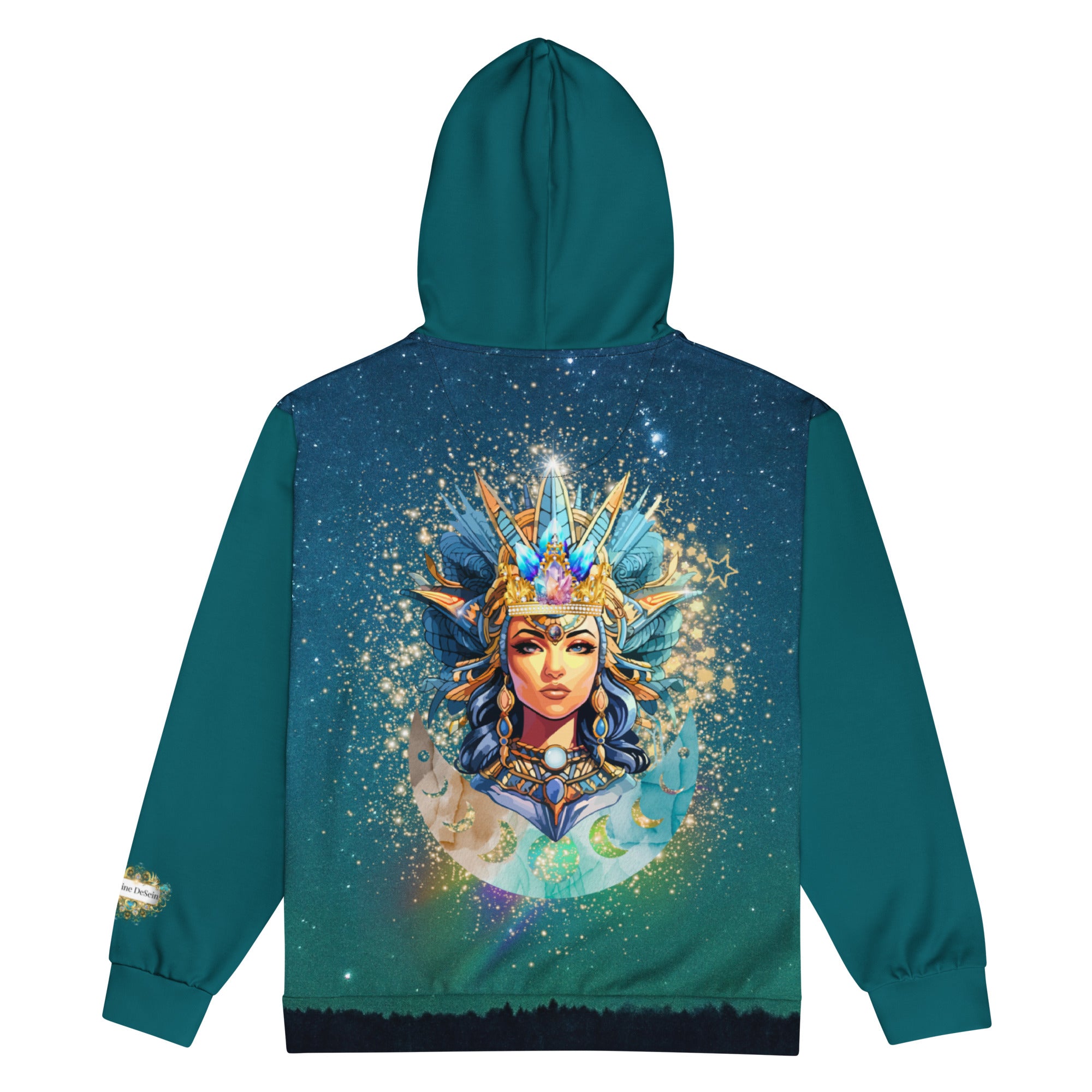 Neith Göttin - Unisex Zip-Hoodie Ozeanblau - Divine DeSein