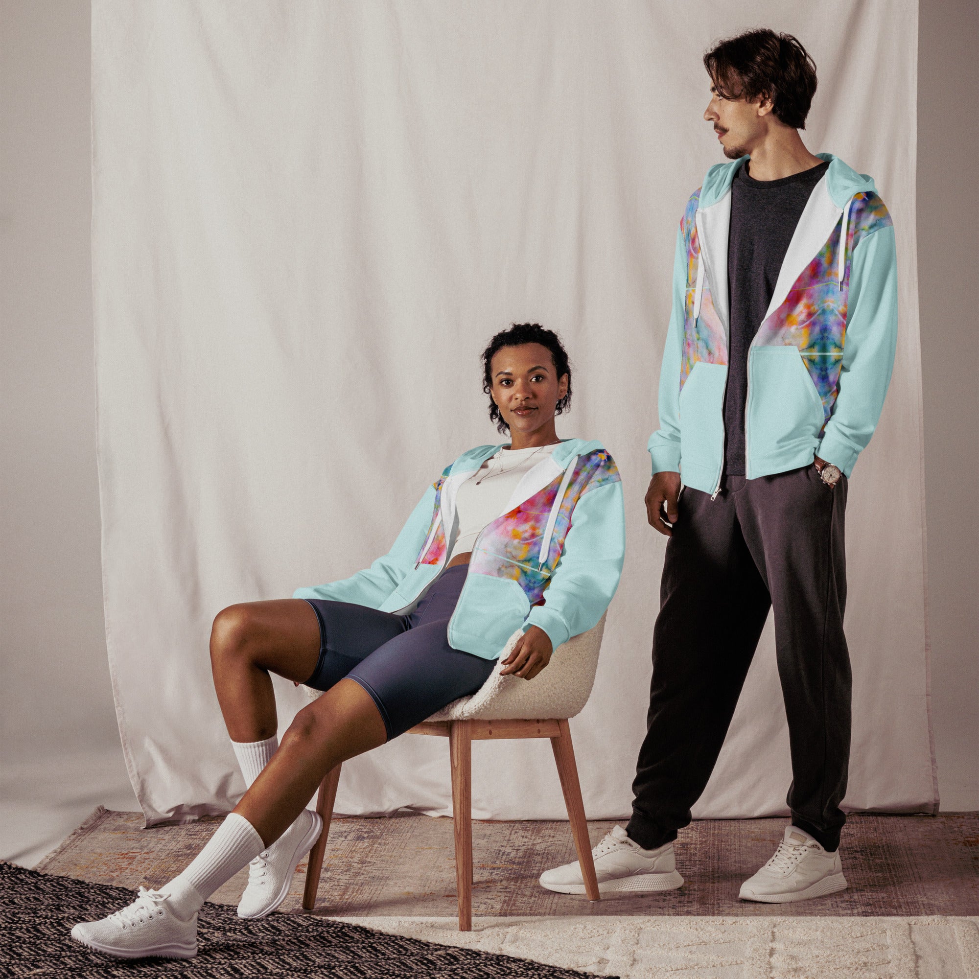 Aquarell Unisex Eco Zip-Hoodie - Divine DeSein