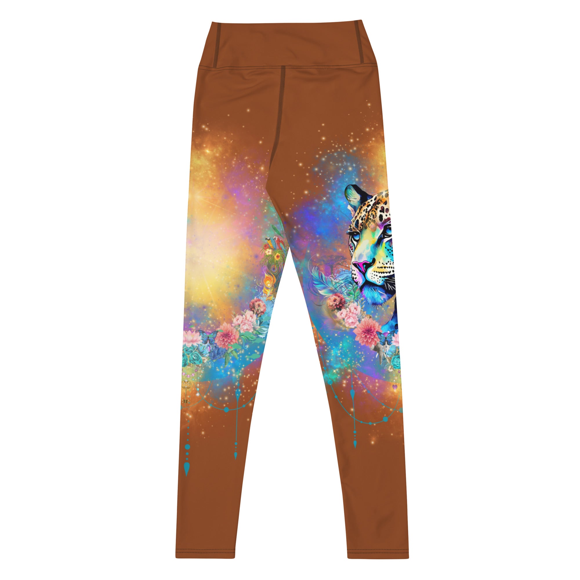 Bunte Leoparden Leggings - Bagheera´s Zauber -sattes Braun - Divine DeSein
