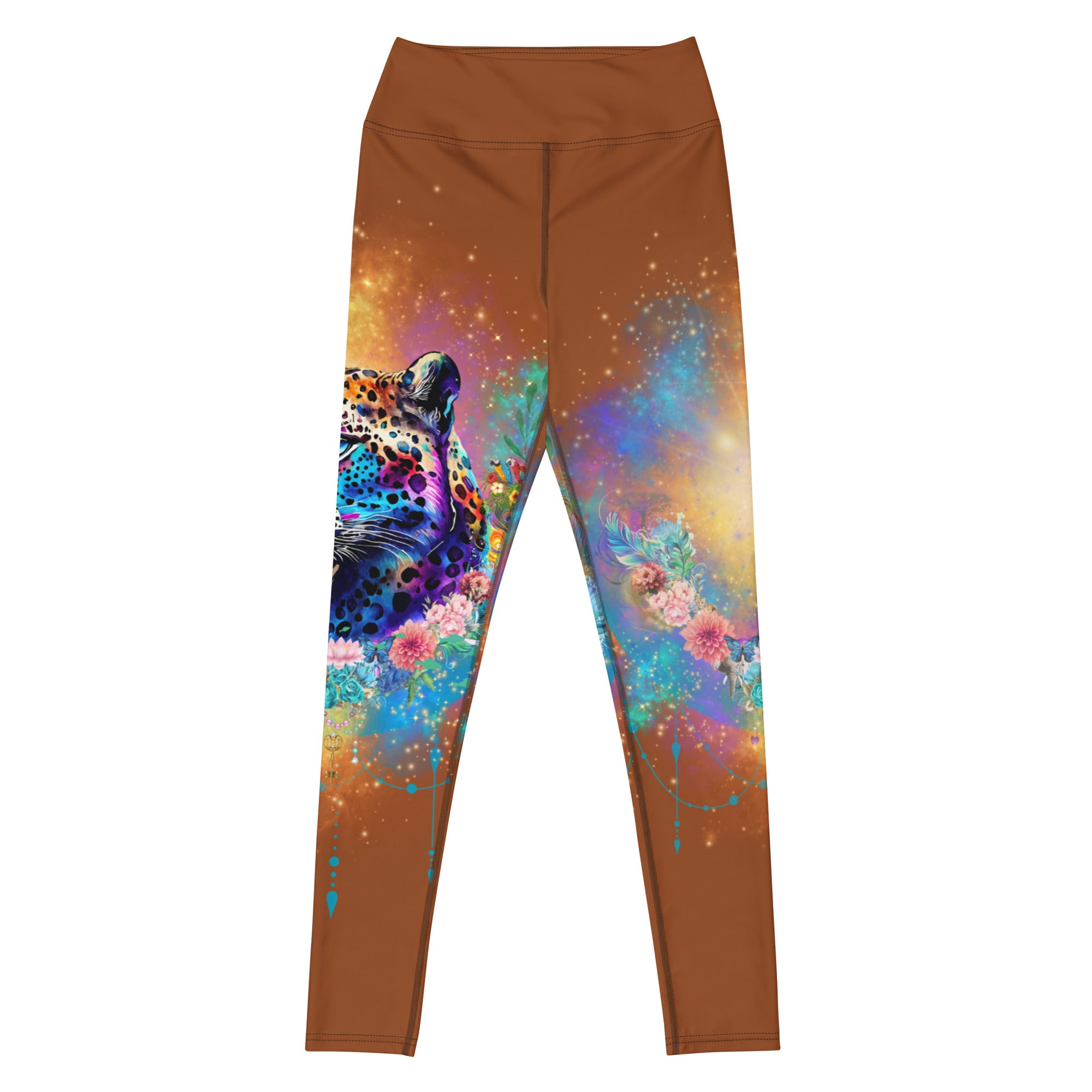 Bunte Leoparden Leggings - Bagheera´s Zauber -sattes Braun - Divine DeSein