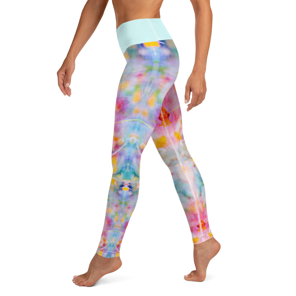 Farbenfrohe Yoga Leggings - Aquarell - Divine DeSein