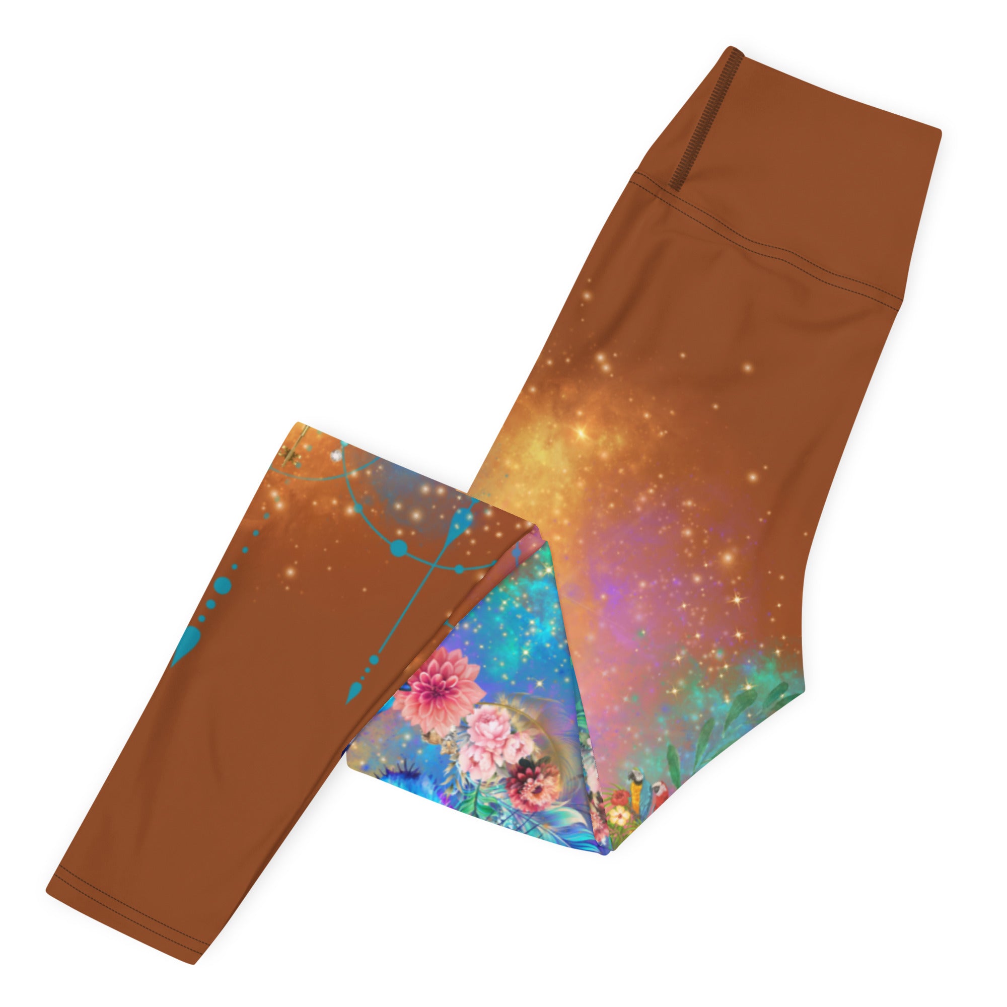 Bunte Leoparden Leggings - Bagheera´s Zauber -sattes Braun - Divine DeSein