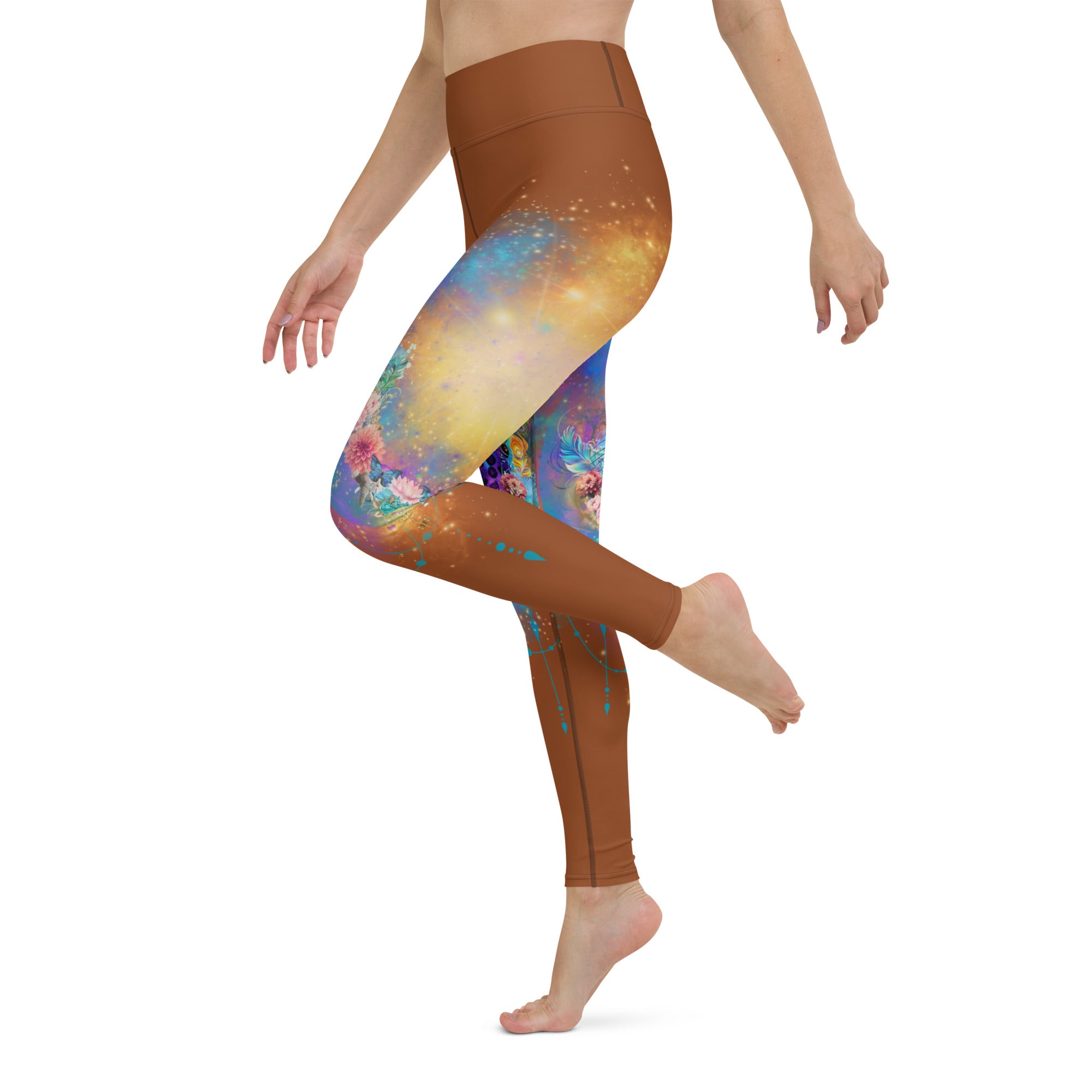 Bunte Leoparden Leggings - Bagheera´s Zauber -sattes Braun - Divine DeSein