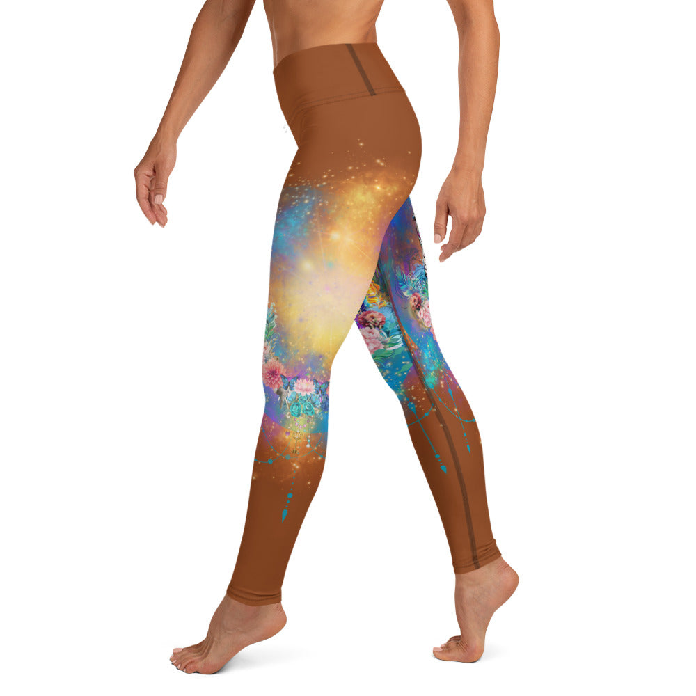 Bunte Leoparden Leggings - Bagheera´s Zauber -sattes Braun - Divine DeSein