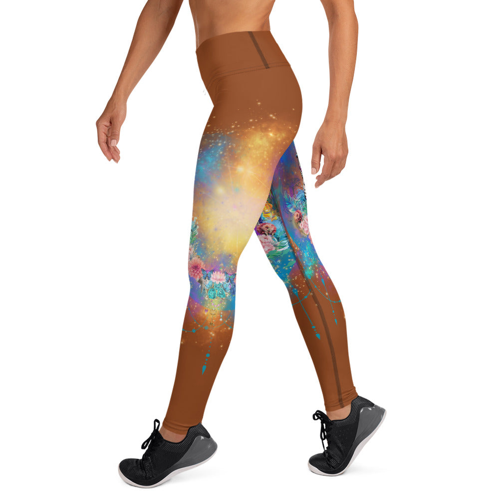 Bunte Leoparden Leggings - Bagheera´s Zauber -sattes Braun - Divine DeSein