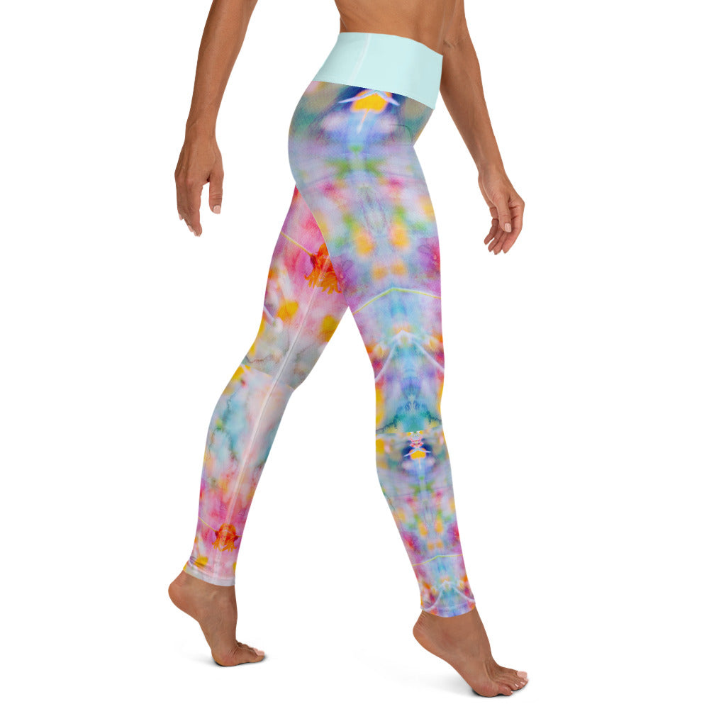 Farbenfrohe Yoga Leggings - Aquarell - Divine DeSein