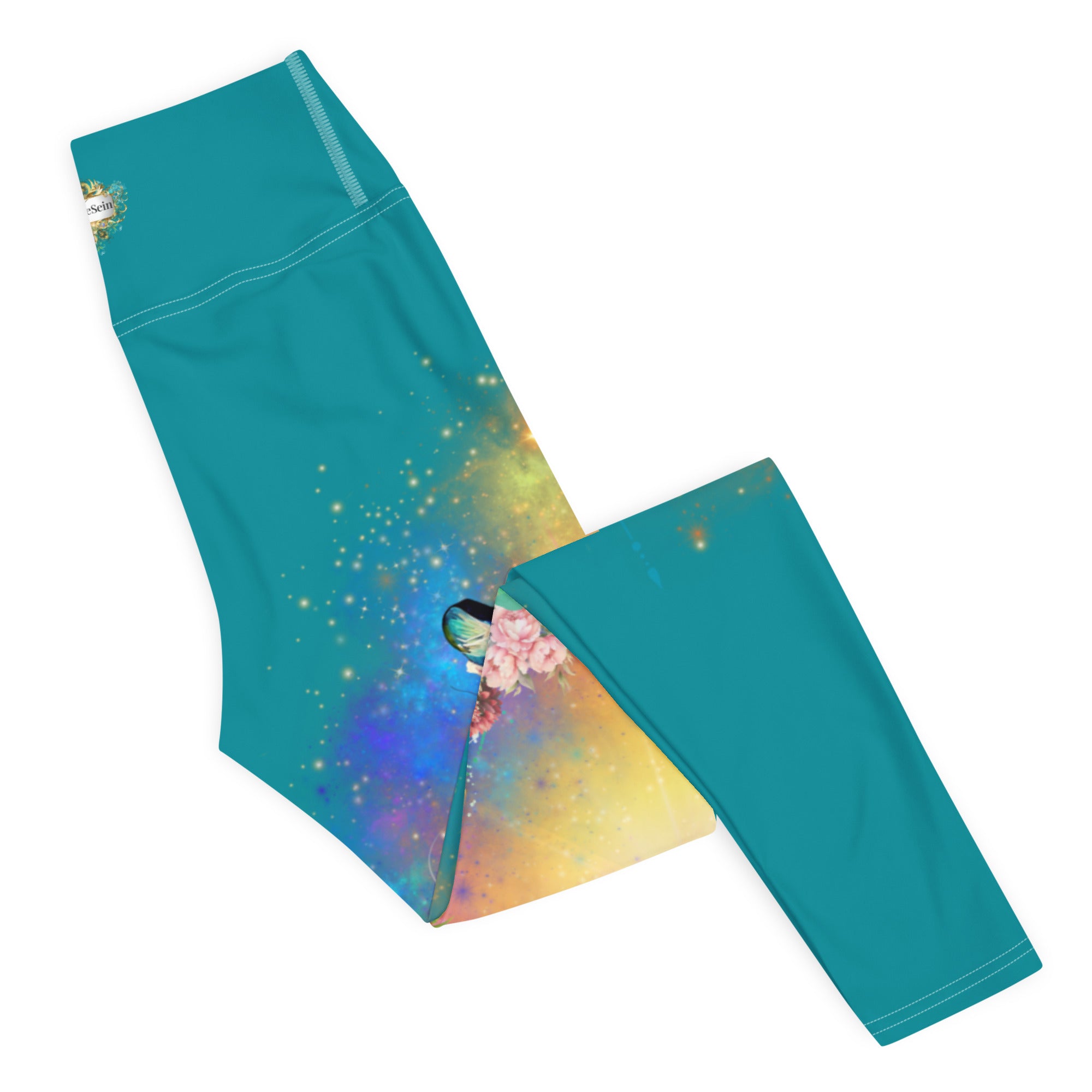 Bunte Leoparden Leggings - Bagheera´s Zauber -Ostblau - Divine DeSein