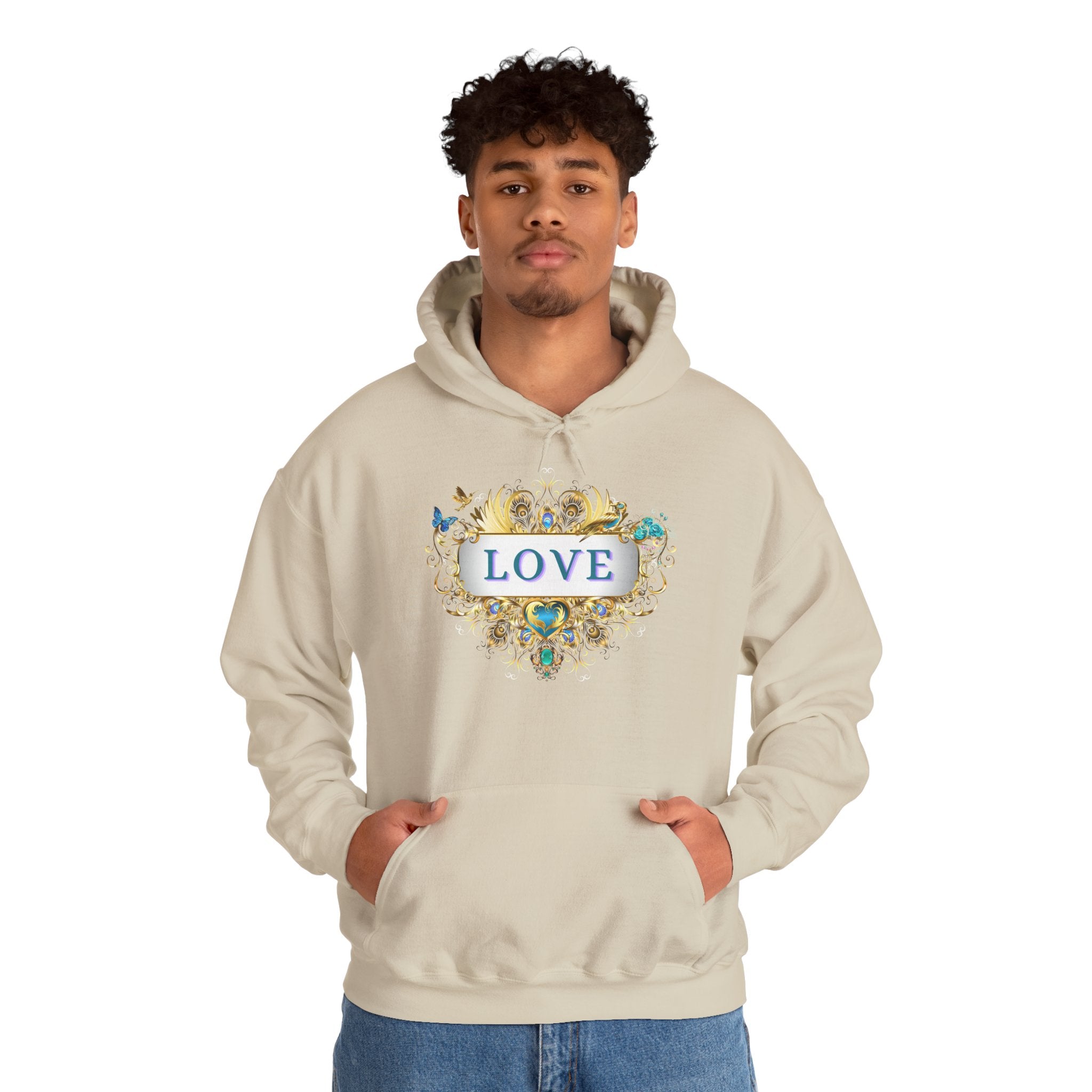 LOVE - Kuscheliger Statement Hoodie für Männer - Divine DeSein