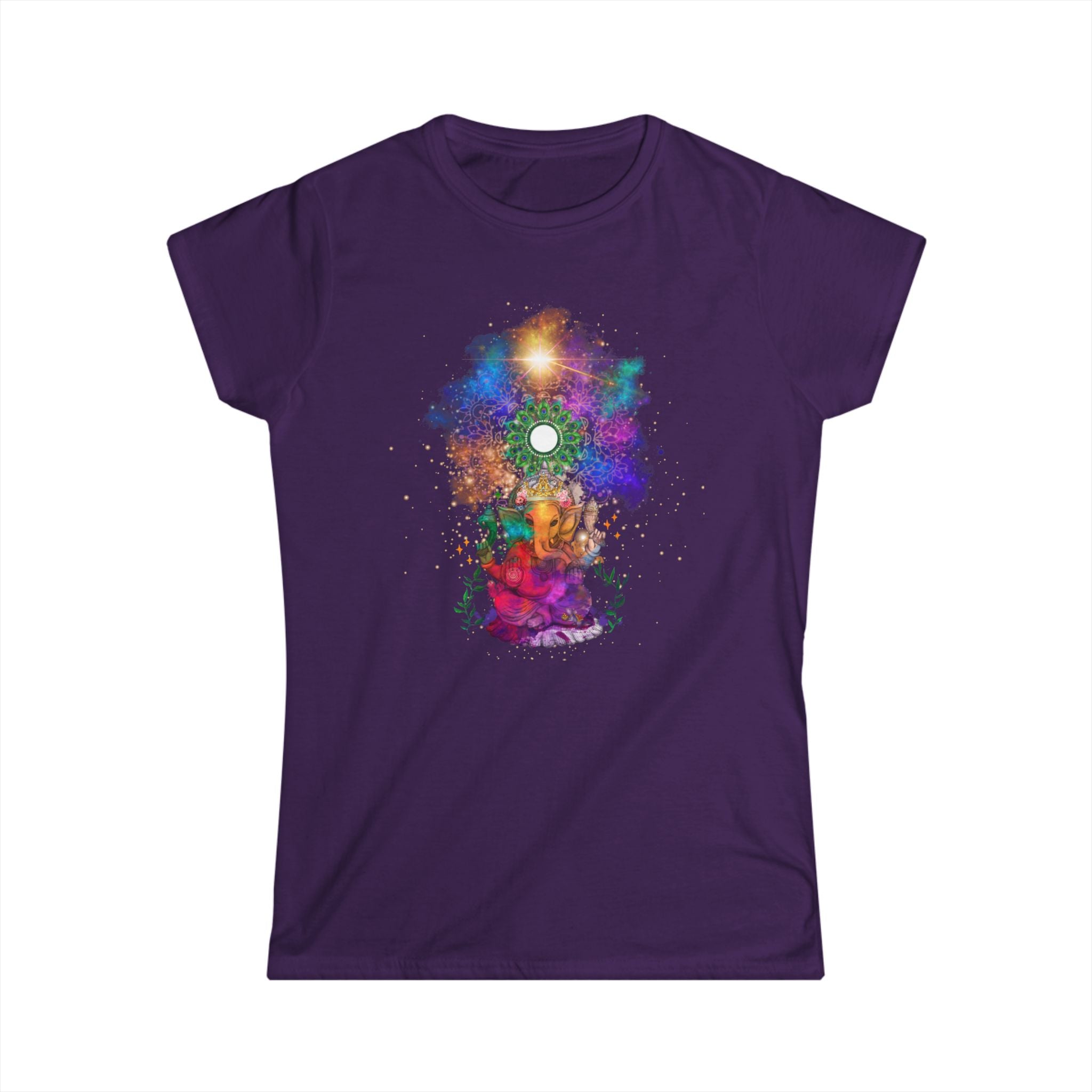 Ganesha - Spirituelles Damen T-Shirt mit indischem Elefantengott - Divine DeSein