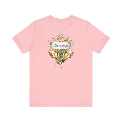 Be Happy - Spirituelles Damen T-Shirt - Divine DeSein
