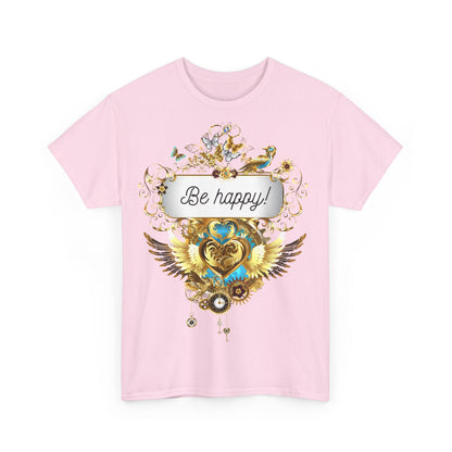 Be Happy! Unisex Baumwollshirt für gute Laune - Divine DeSein