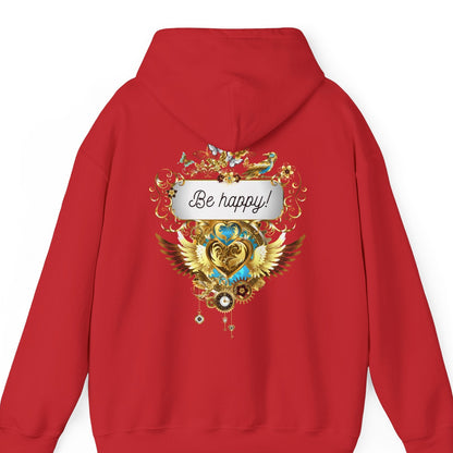 Be Happy - Kuscheliger Statement Hoodie für Männer - Divine DeSein